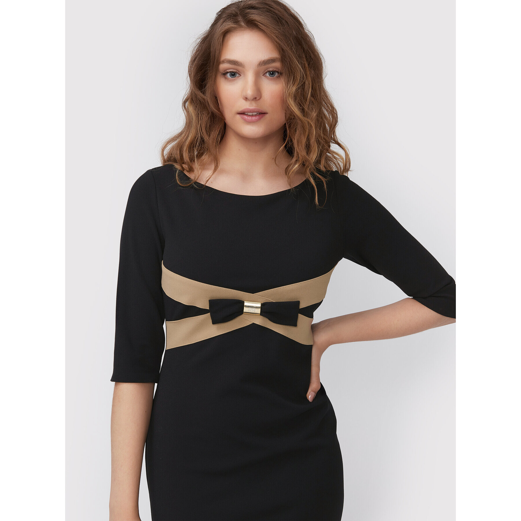 Rinascimento Rochie cocktail CFC0110524003 Negru Regular Fit - Pled.ro