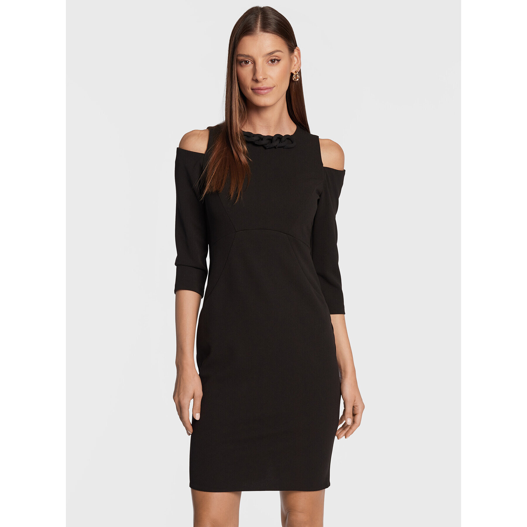 Rinascimento Rochie cocktail CFC0110528003 Negru Regular Fit - Pled.ro