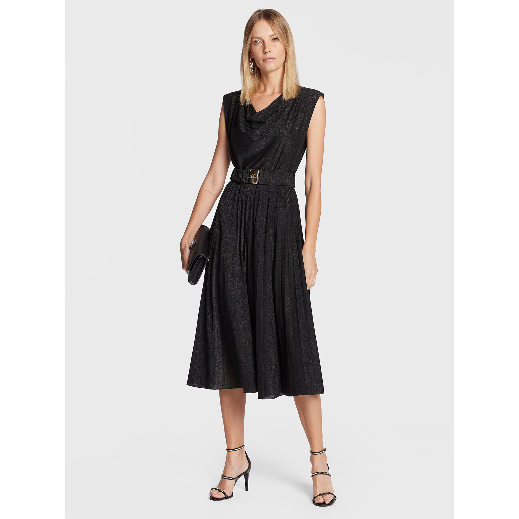 Rinascimento Rochie cocktail CFC0110651003 Negru Regular Fit - Pled.ro