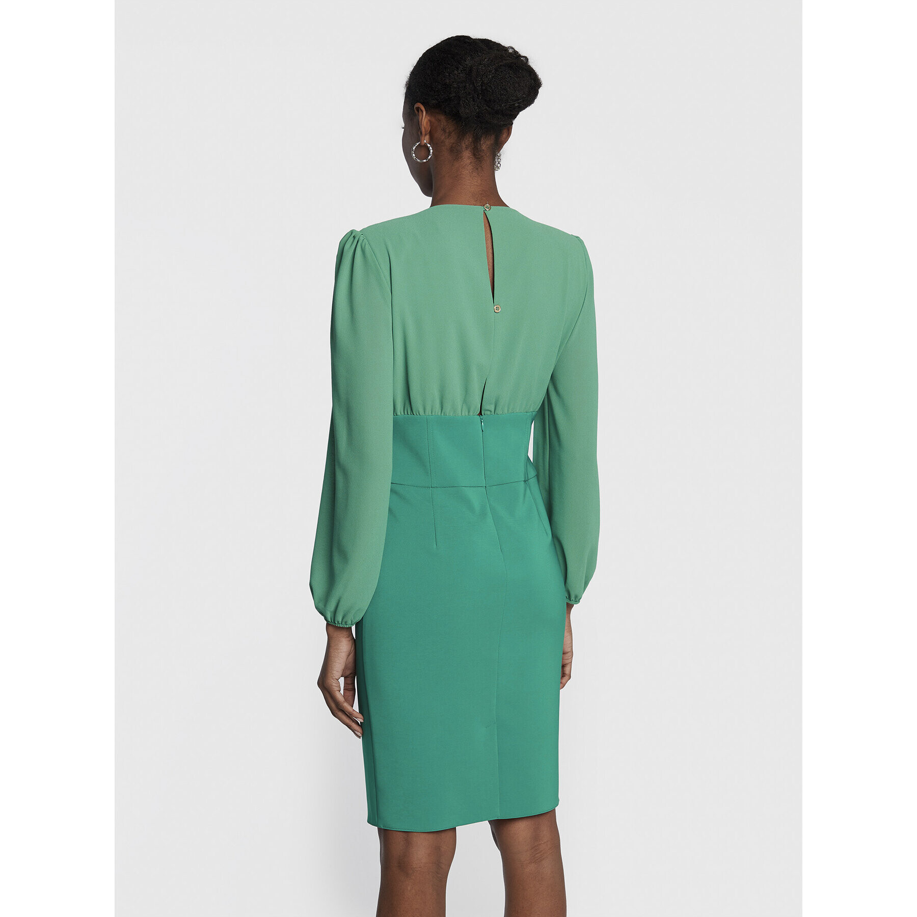 Rinascimento Rochie cocktail CFC0111068003 Verde Regular Fit - Pled.ro