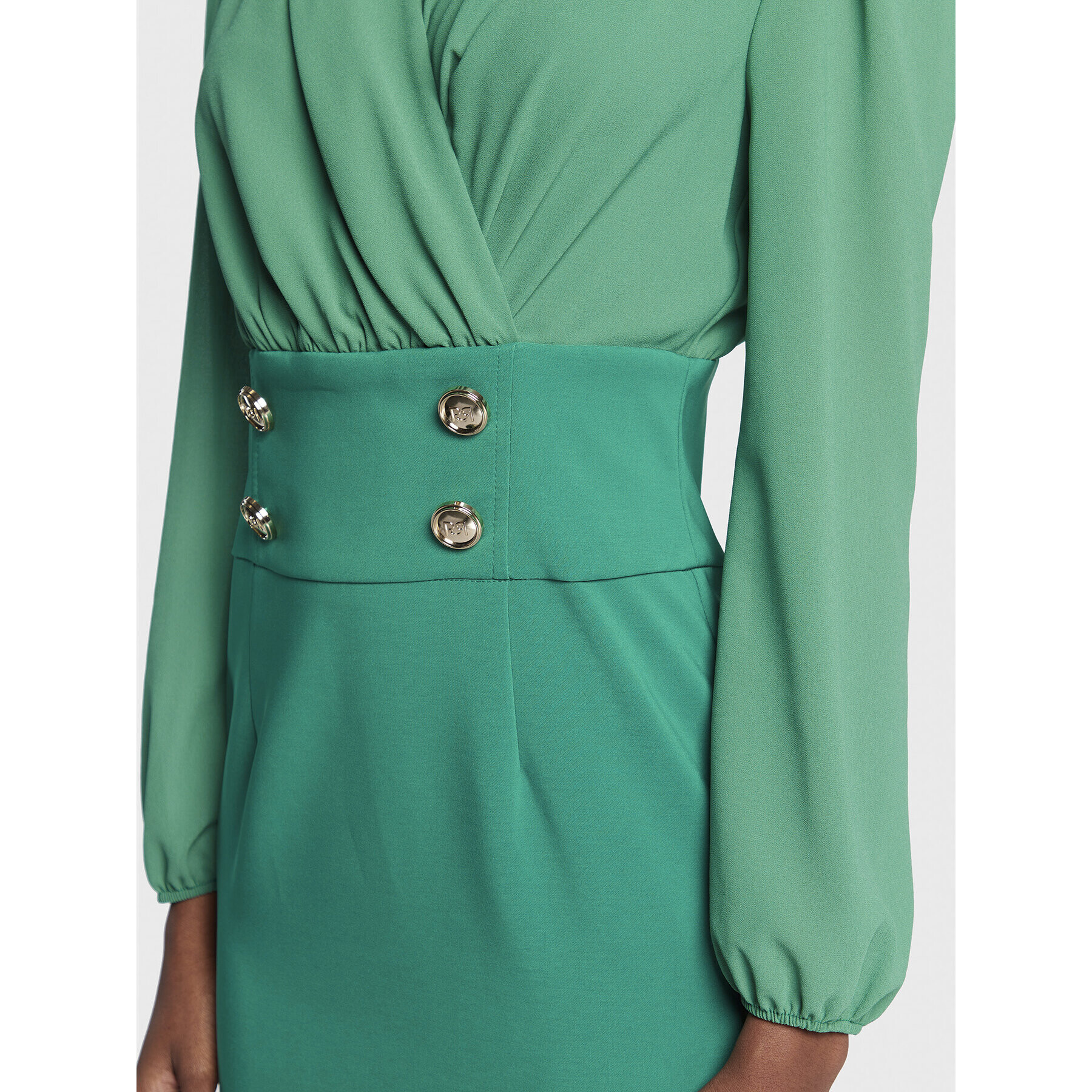 Rinascimento Rochie cocktail CFC0111068003 Verde Regular Fit - Pled.ro