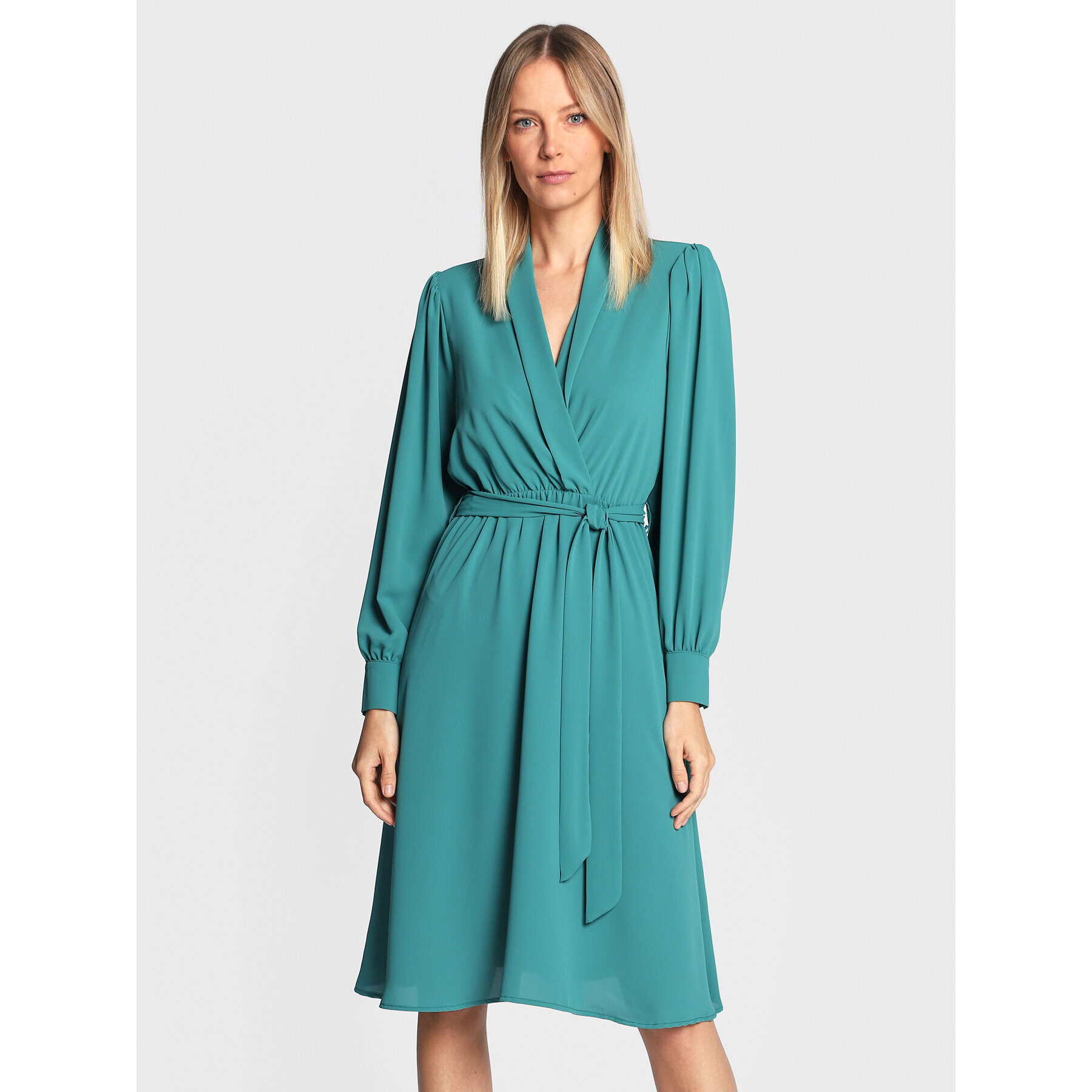 Rinascimento Rochie cocktail CFC0111431003 Verde Regular Fit - Pled.ro