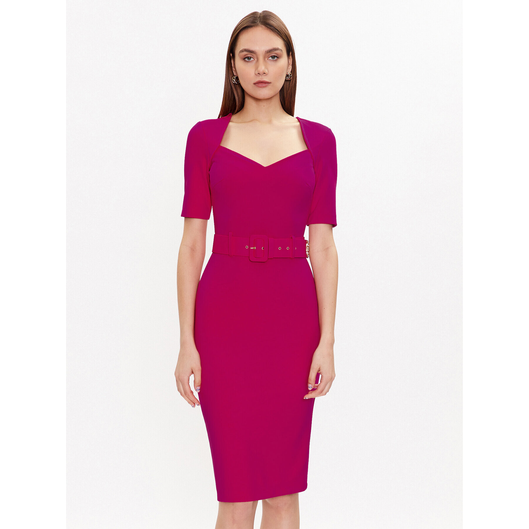 Rinascimento Rochie cocktail CFC0112555003 Roz Slim Fit - Pled.ro