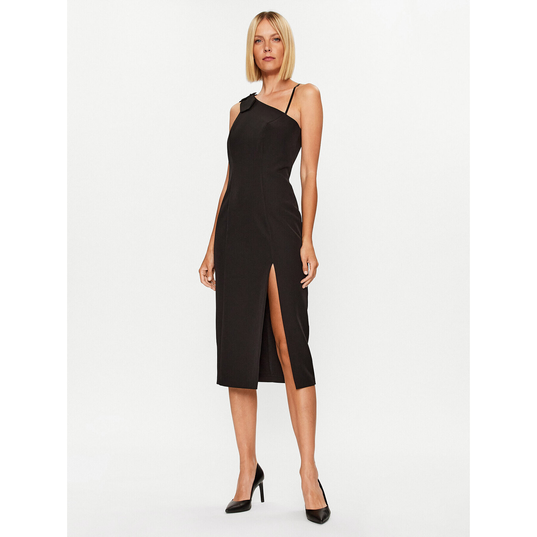 Rinascimento Rochie cocktail CFC0115241003 Negru Regular Fit - Pled.ro