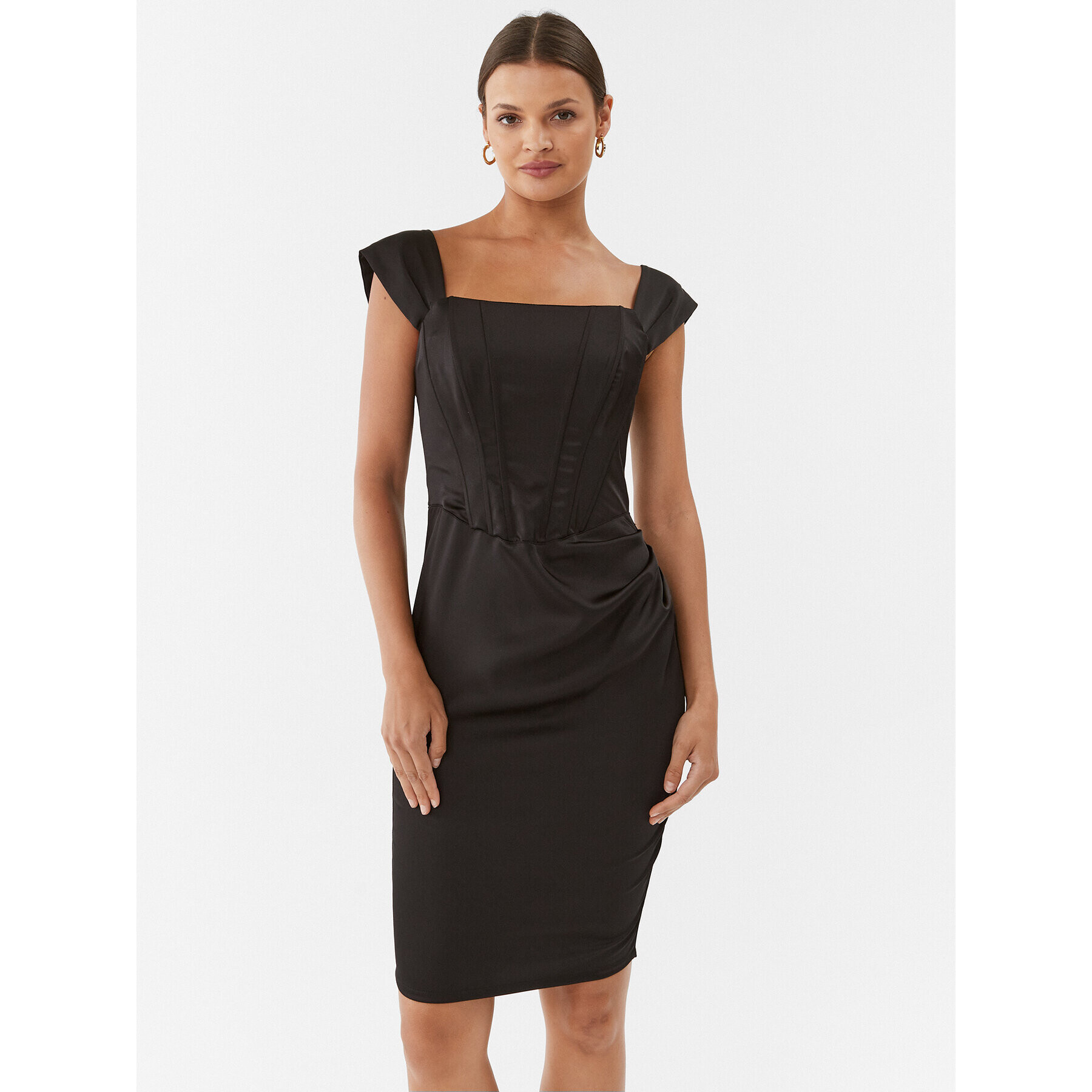 Rinascimento Rochie cocktail CFC0115251003 Negru Slim Fit - Pled.ro