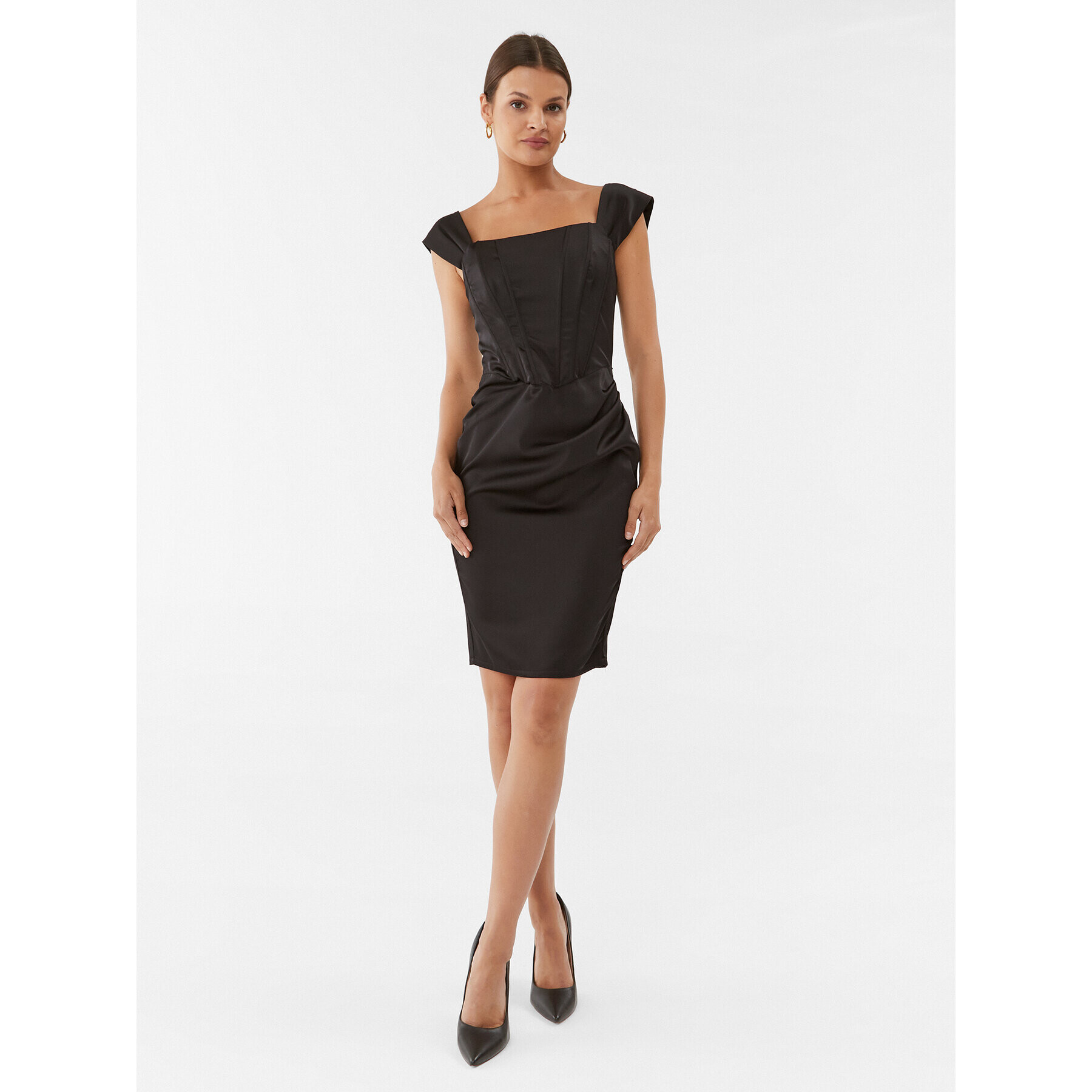 Rinascimento Rochie cocktail CFC0115251003 Negru Slim Fit - Pled.ro