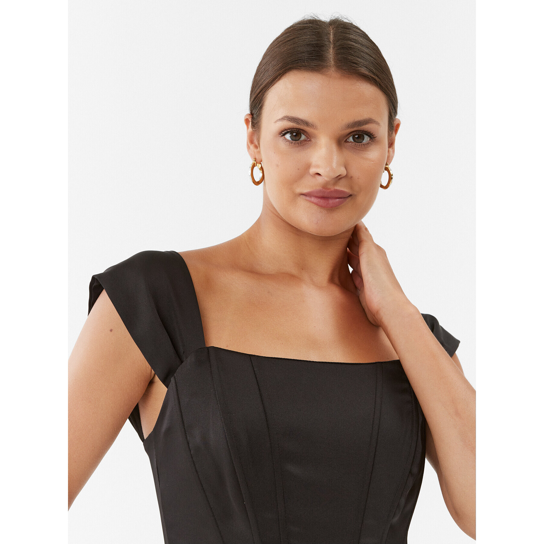 Rinascimento Rochie cocktail CFC0115251003 Negru Slim Fit - Pled.ro