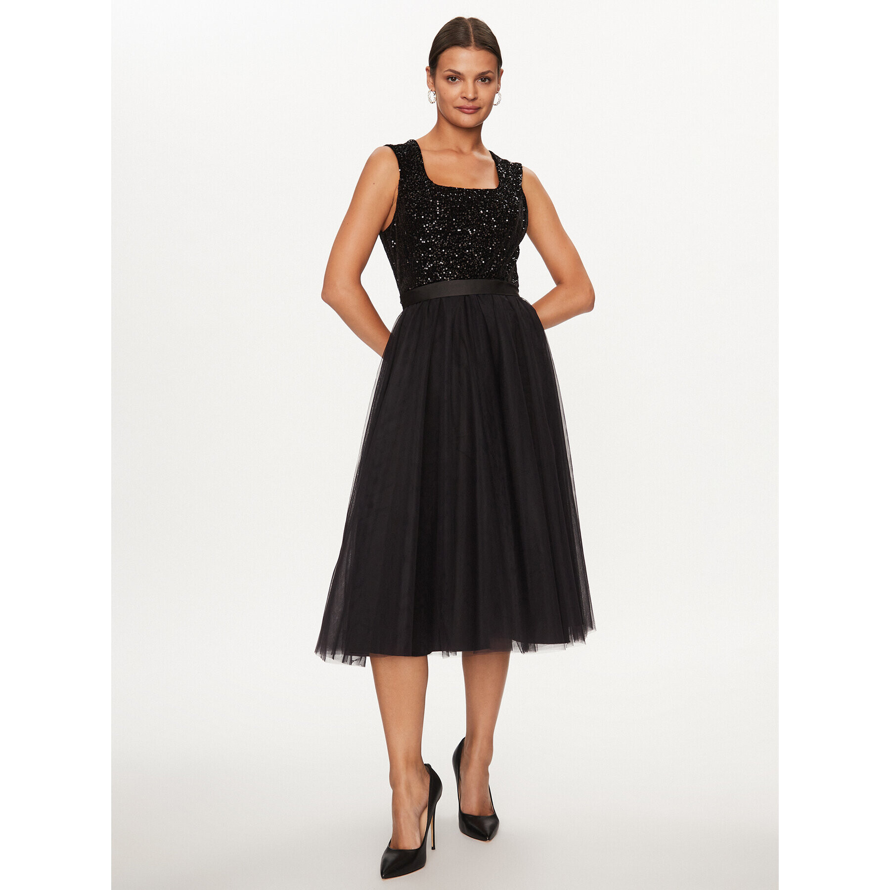 Rinascimento Rochie cocktail CFC0115310003 Negru Regular Fit - Pled.ro