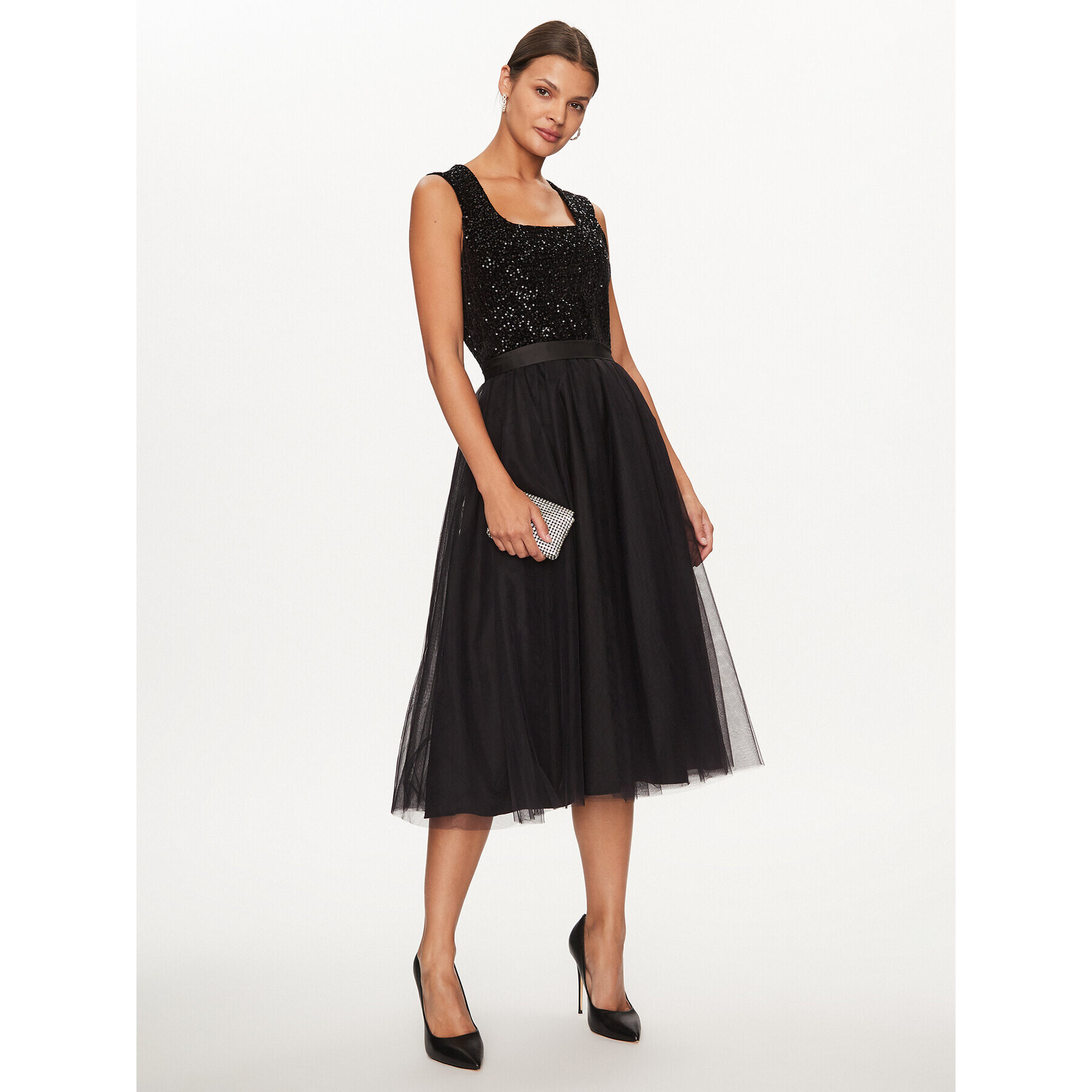 Rinascimento Rochie cocktail CFC0115310003 Negru Regular Fit - Pled.ro