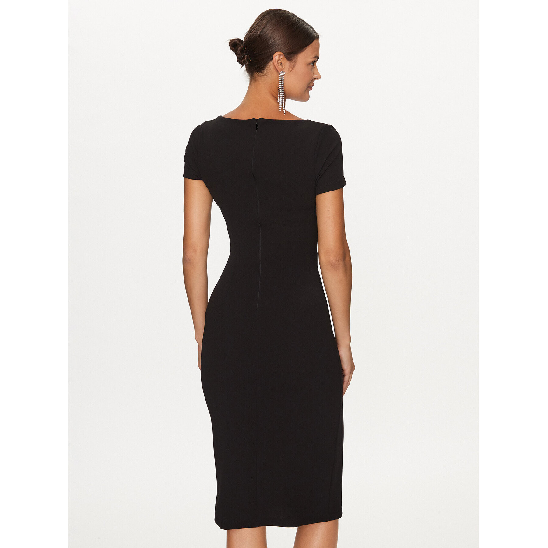 Rinascimento Rochie cocktail CFC0115348003 Negru Slim Fit - Pled.ro