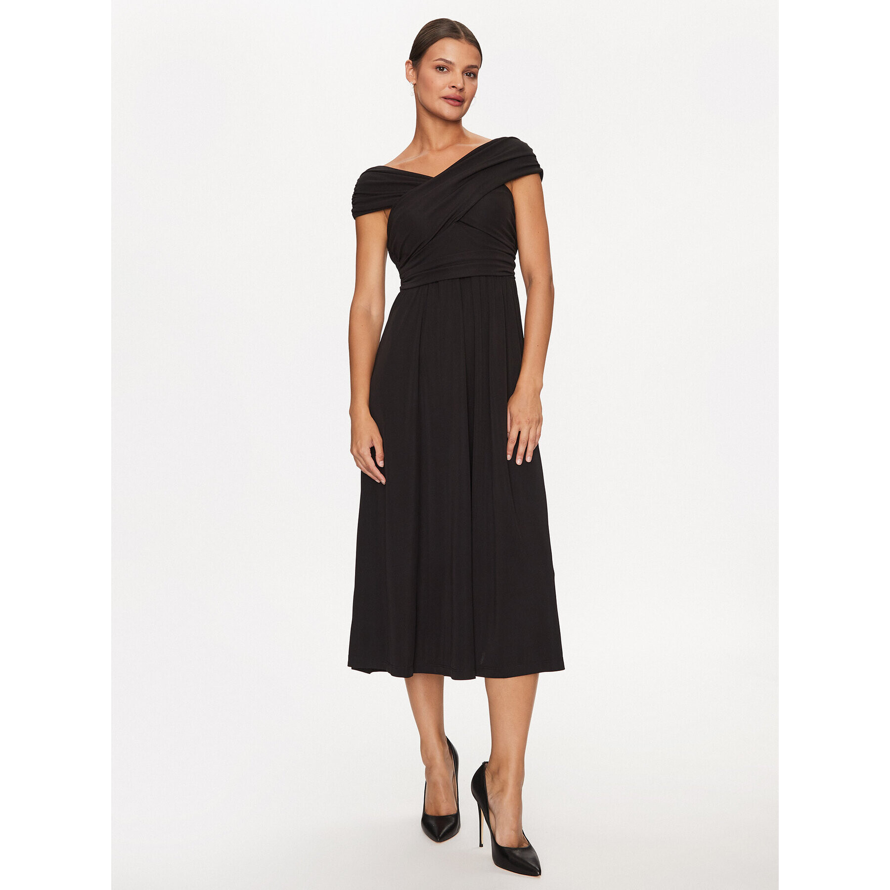 Rinascimento Rochie cocktail CFC0115402003 Negru Regular Fit - Pled.ro