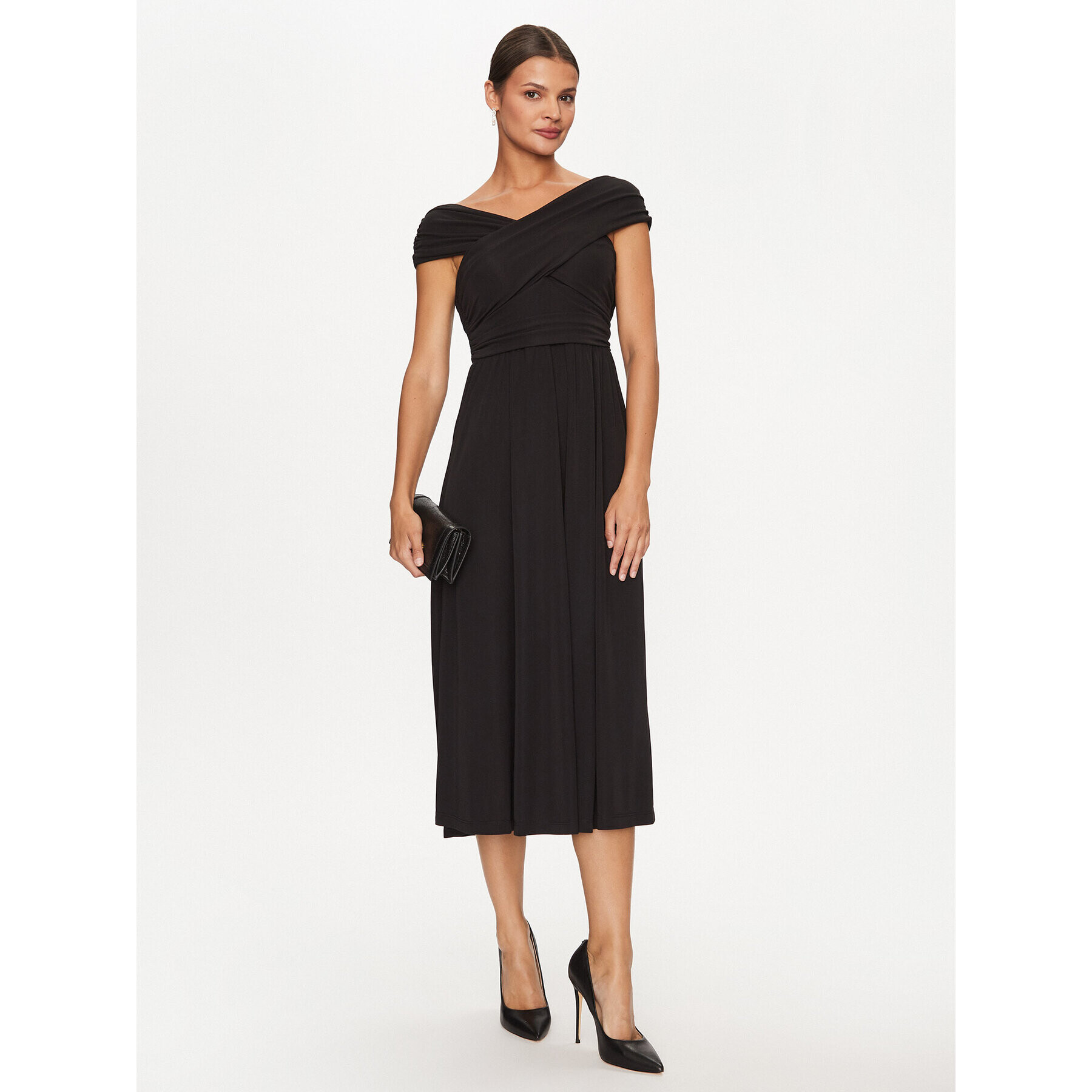 Rinascimento Rochie cocktail CFC0115402003 Negru Regular Fit - Pled.ro