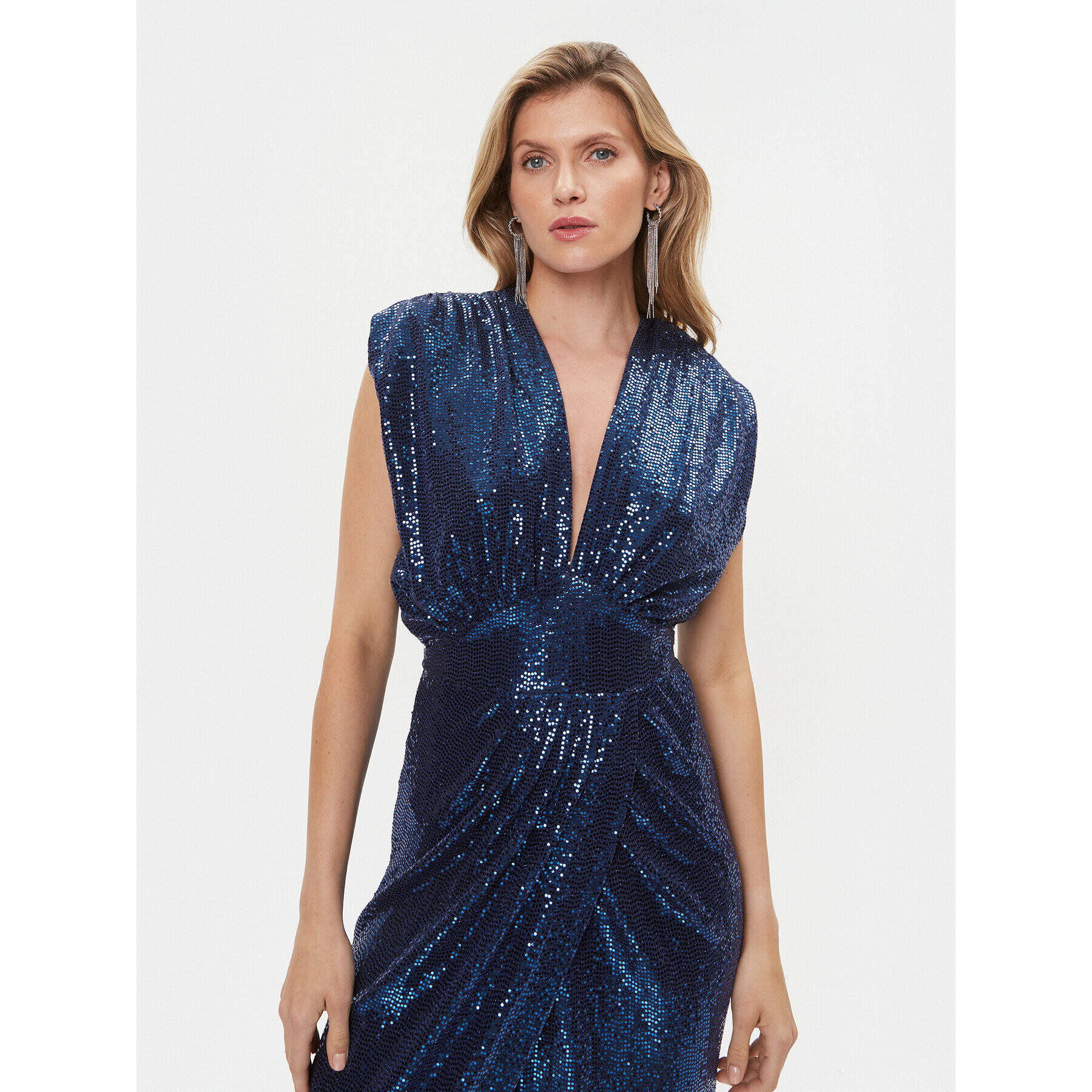 Rinascimento Rochie cocktail CFC0116008003 Bleumarin Regular Fit - Pled.ro