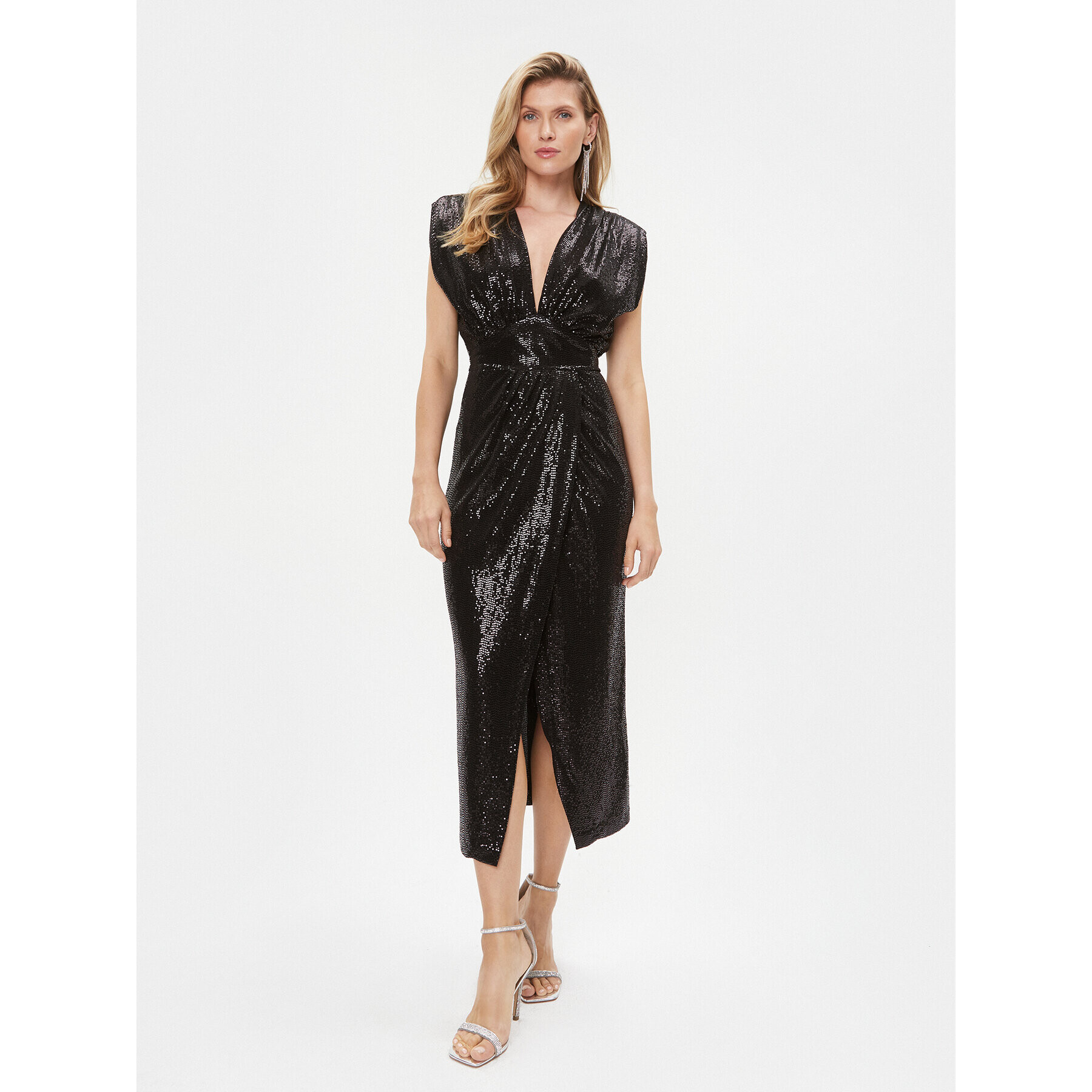 Rinascimento Rochie cocktail CFC0116008003 Negru Regular Fit - Pled.ro