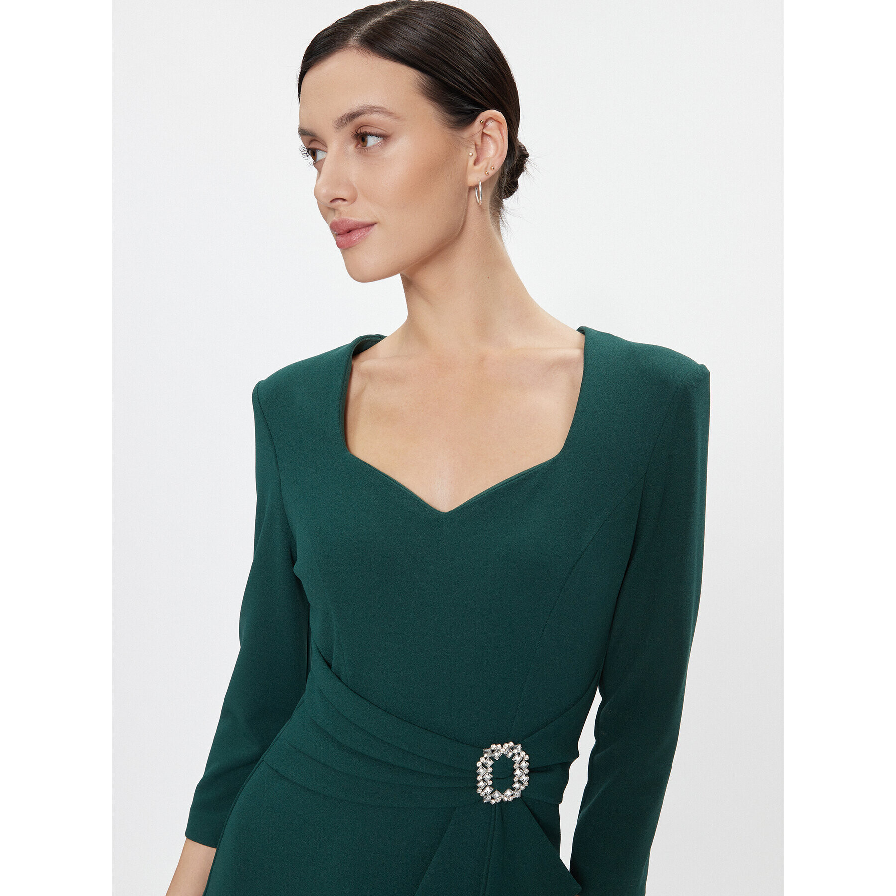 Rinascimento Rochie cocktail CFC0116131003 Verde Slim Fit - Pled.ro