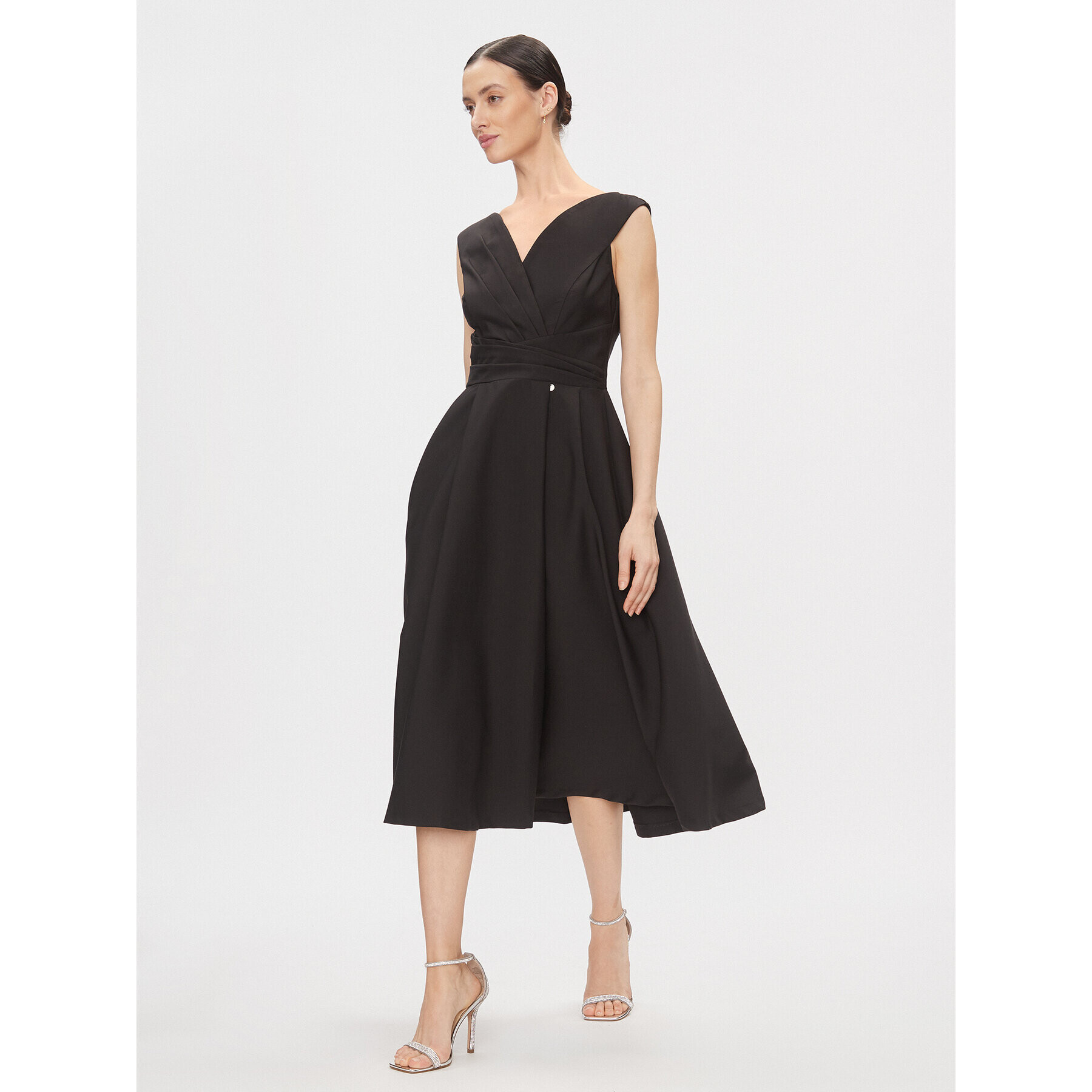 Rinascimento Rochie cocktail CFC0116143003 Negru Regular Fit - Pled.ro