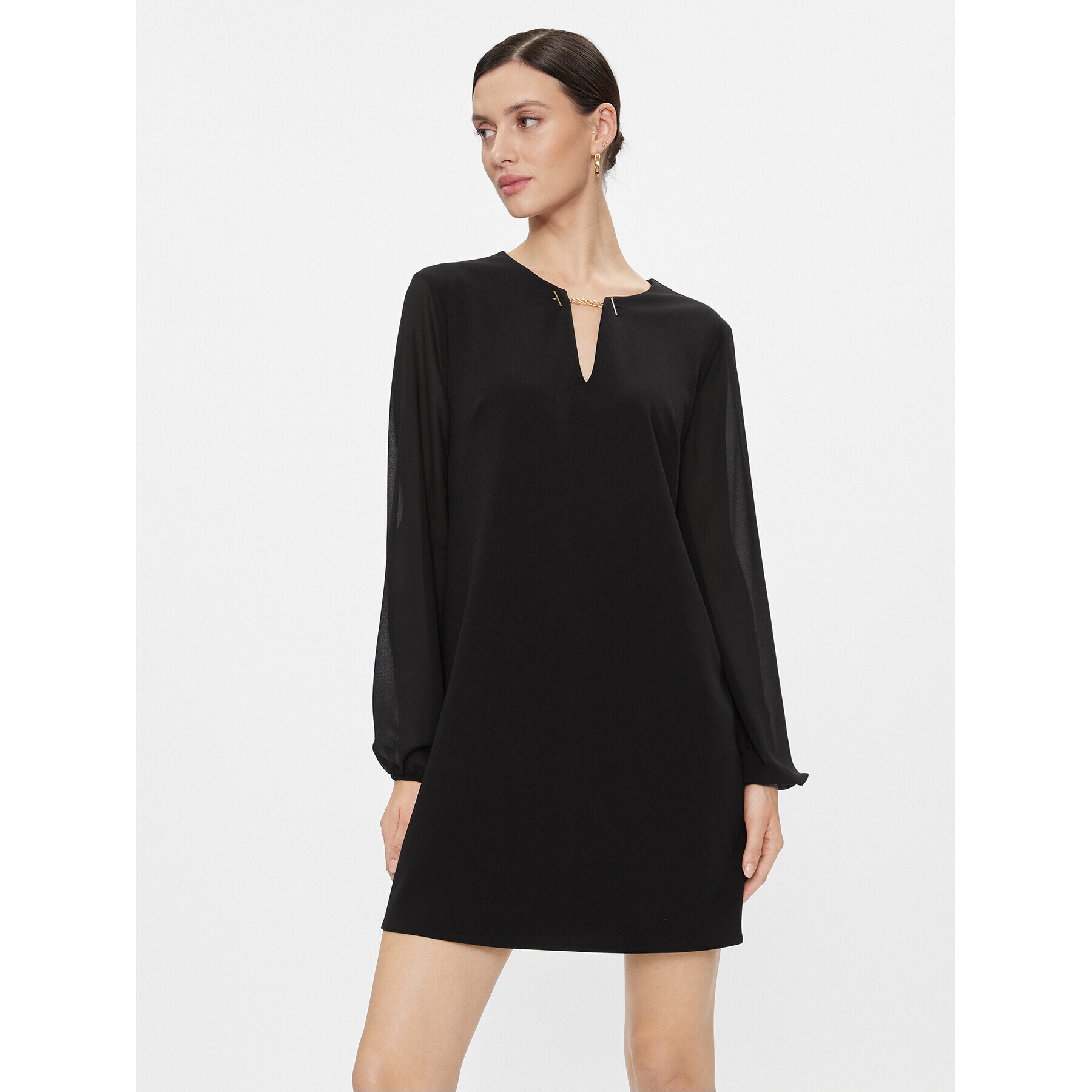 Rinascimento Rochie cocktail CFC0116242003 Negru Relaxed Fit - Pled.ro