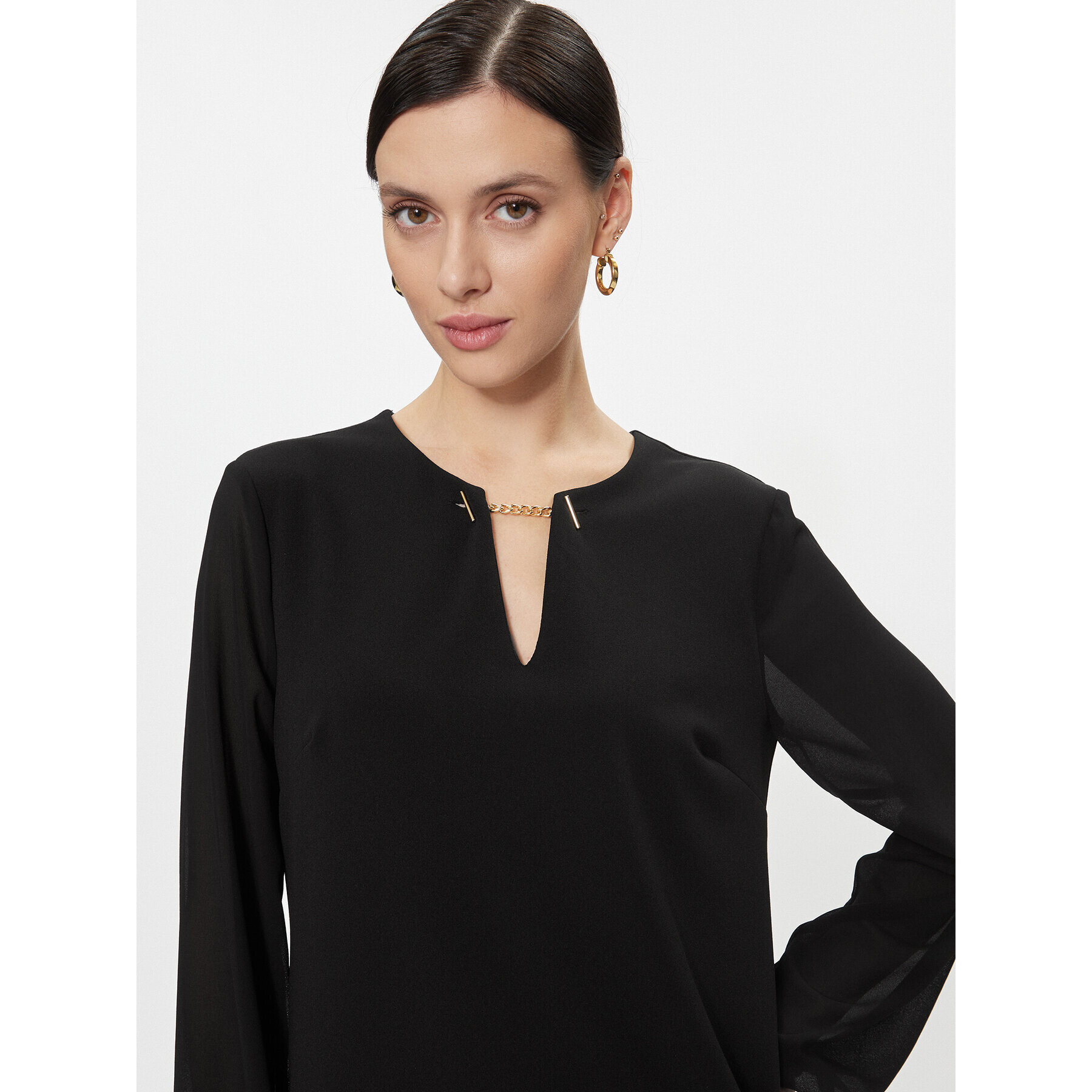 Rinascimento Rochie cocktail CFC0116242003 Negru Relaxed Fit - Pled.ro