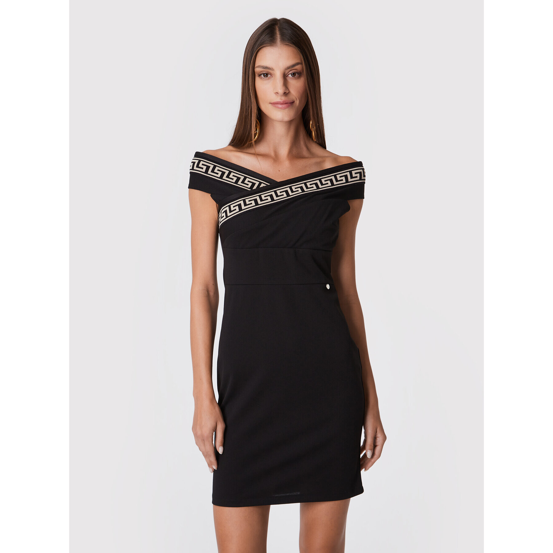 Rinascimento Rochie de zi CFC0110748003 Negru Slim Fit - Pled.ro