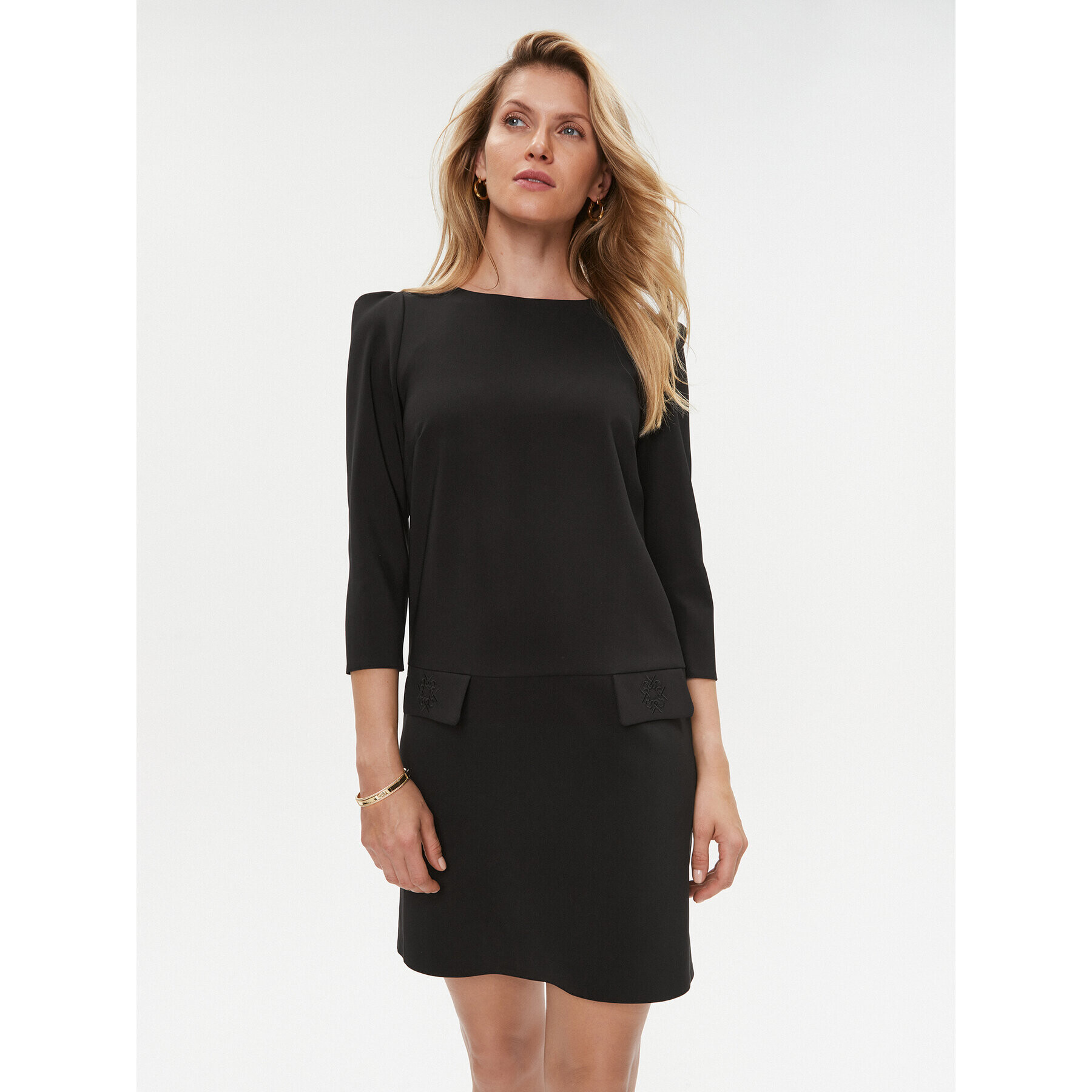 Rinascimento Rochie de zi CFC0115556003 Negru Regular Fit - Pled.ro