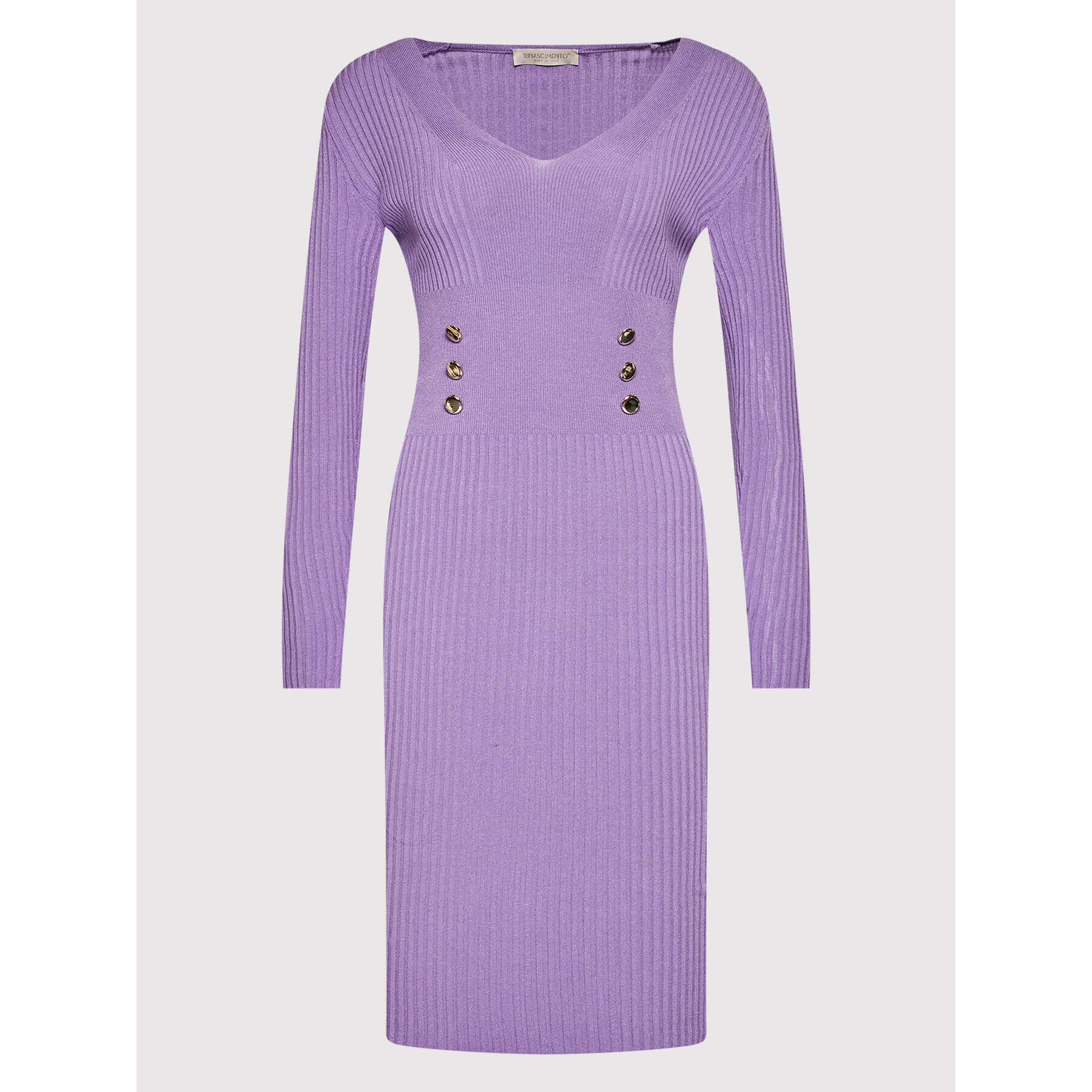 Rinascimento Rochie tricotată CFM0010758003 Violet Slim Fit - Pled.ro