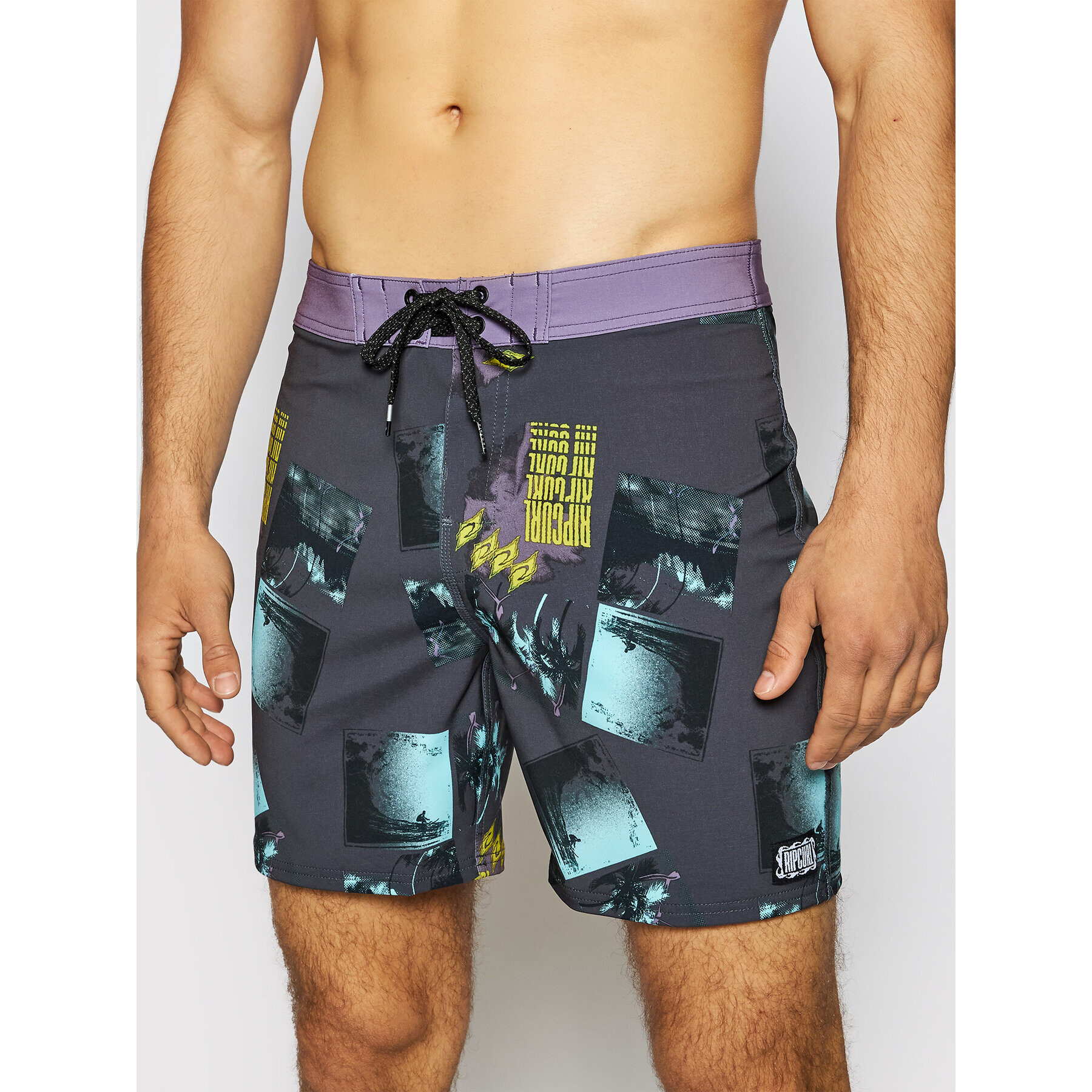 Rip Curl Pantaloni scurți pentru înot Mirage Retro Mindsurf CBONK4 Gri Regular Fit - Pled.ro