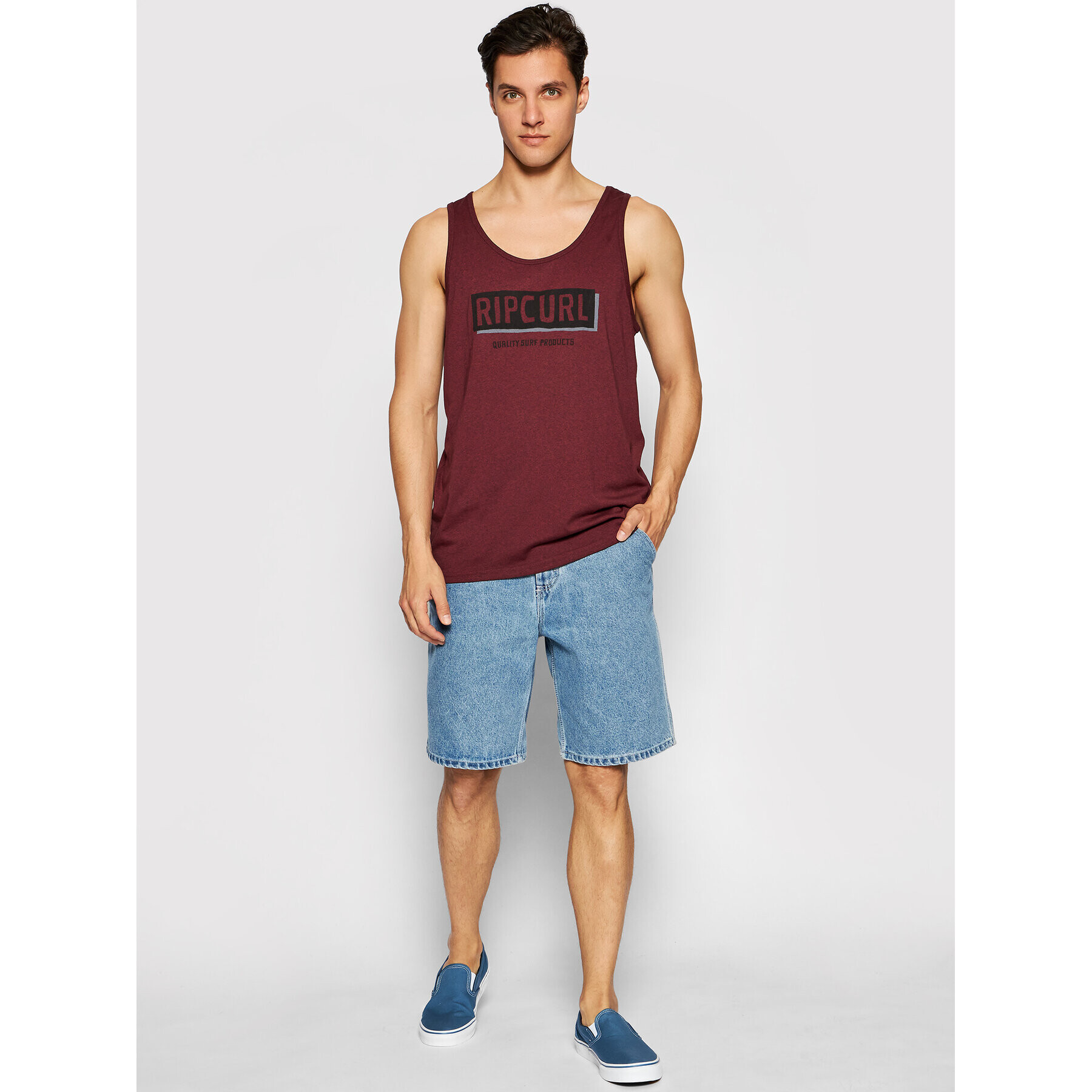 Rip Curl Tank top Boxed CTESC9 Vișiniu Standard Fit - Pled.ro