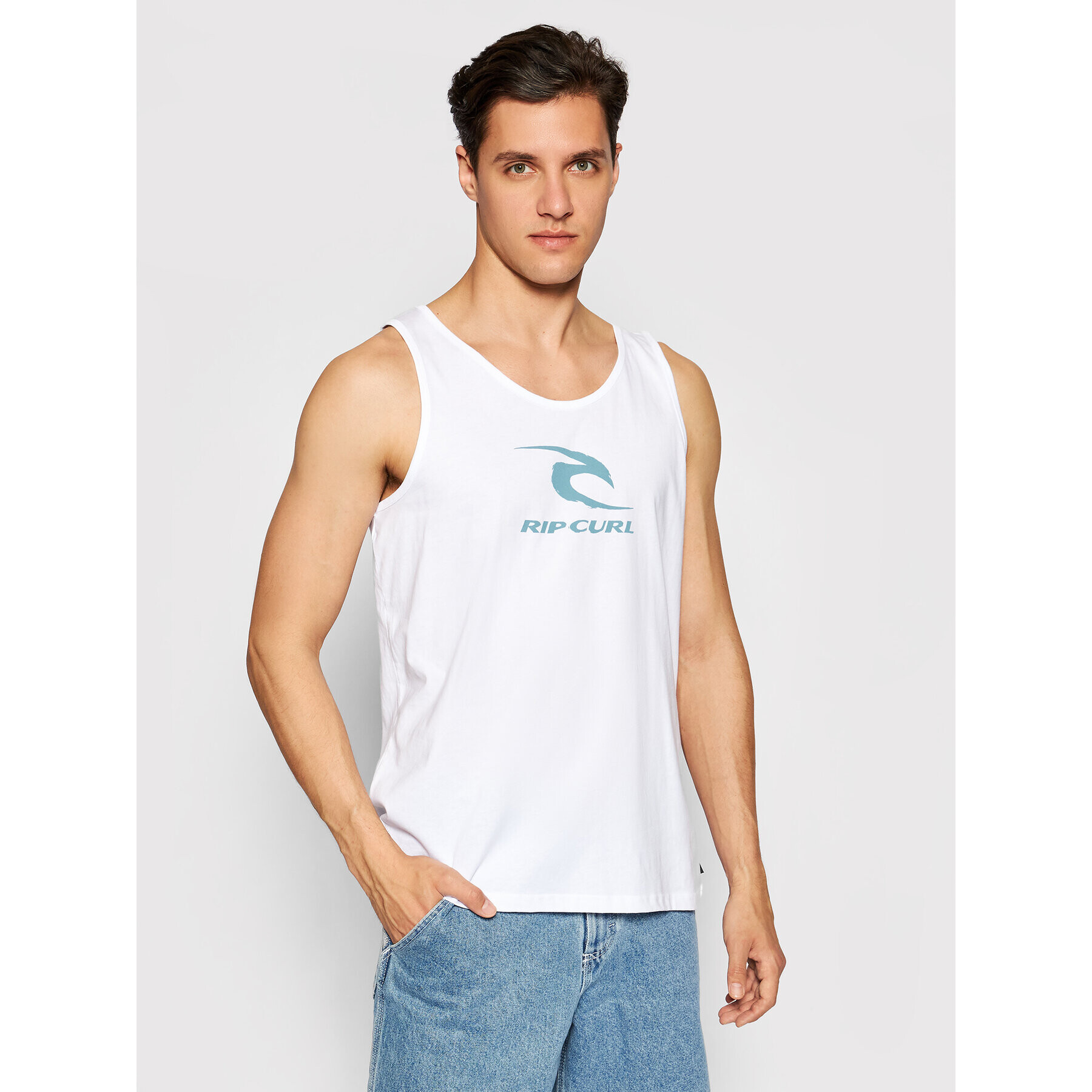 Rip Curl Tank top Surfing CTESQ5 Alb Standard Fit - Pled.ro