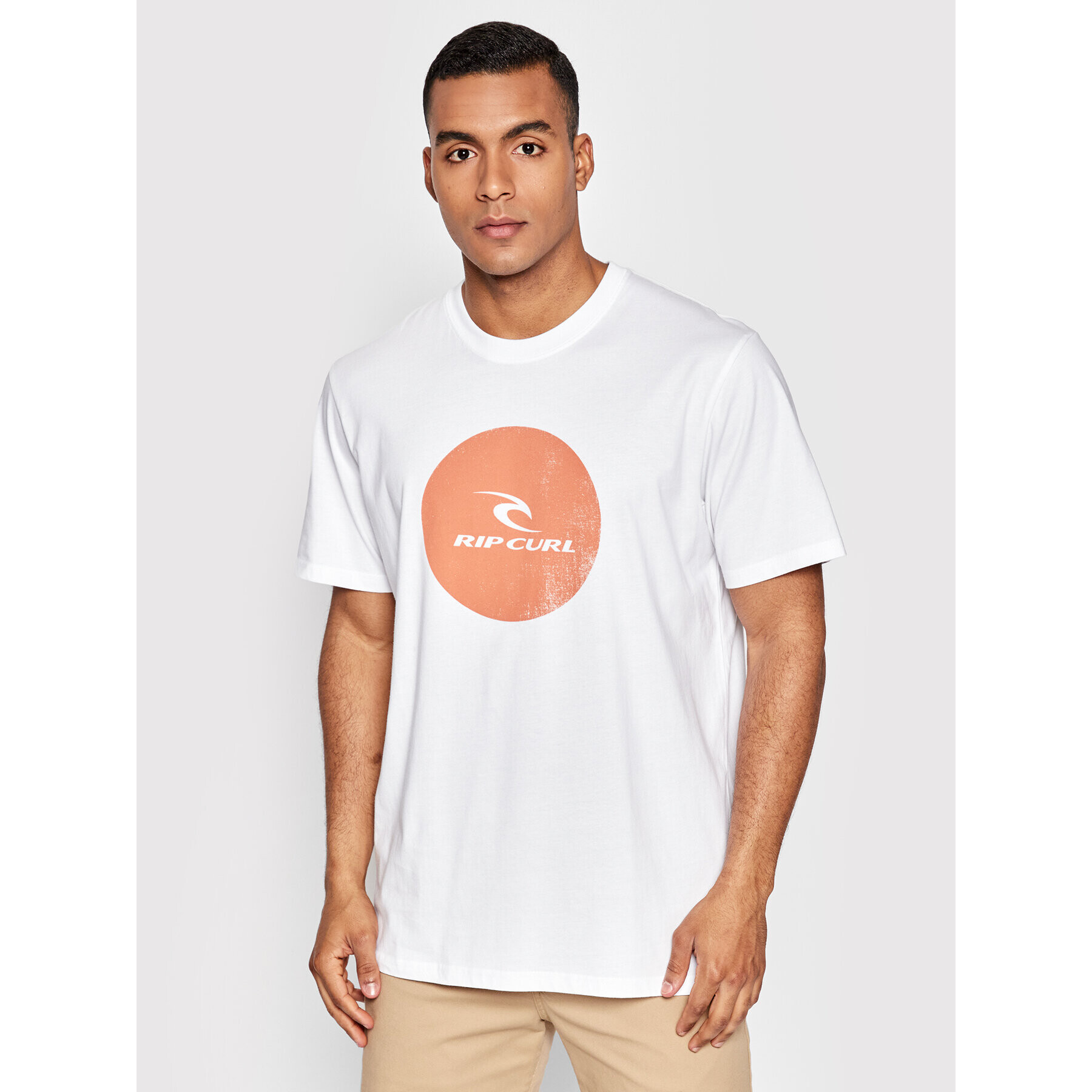 Rip Curl Tricou Corp Icon CTEXB9 Alb Regular Fit - Pled.ro