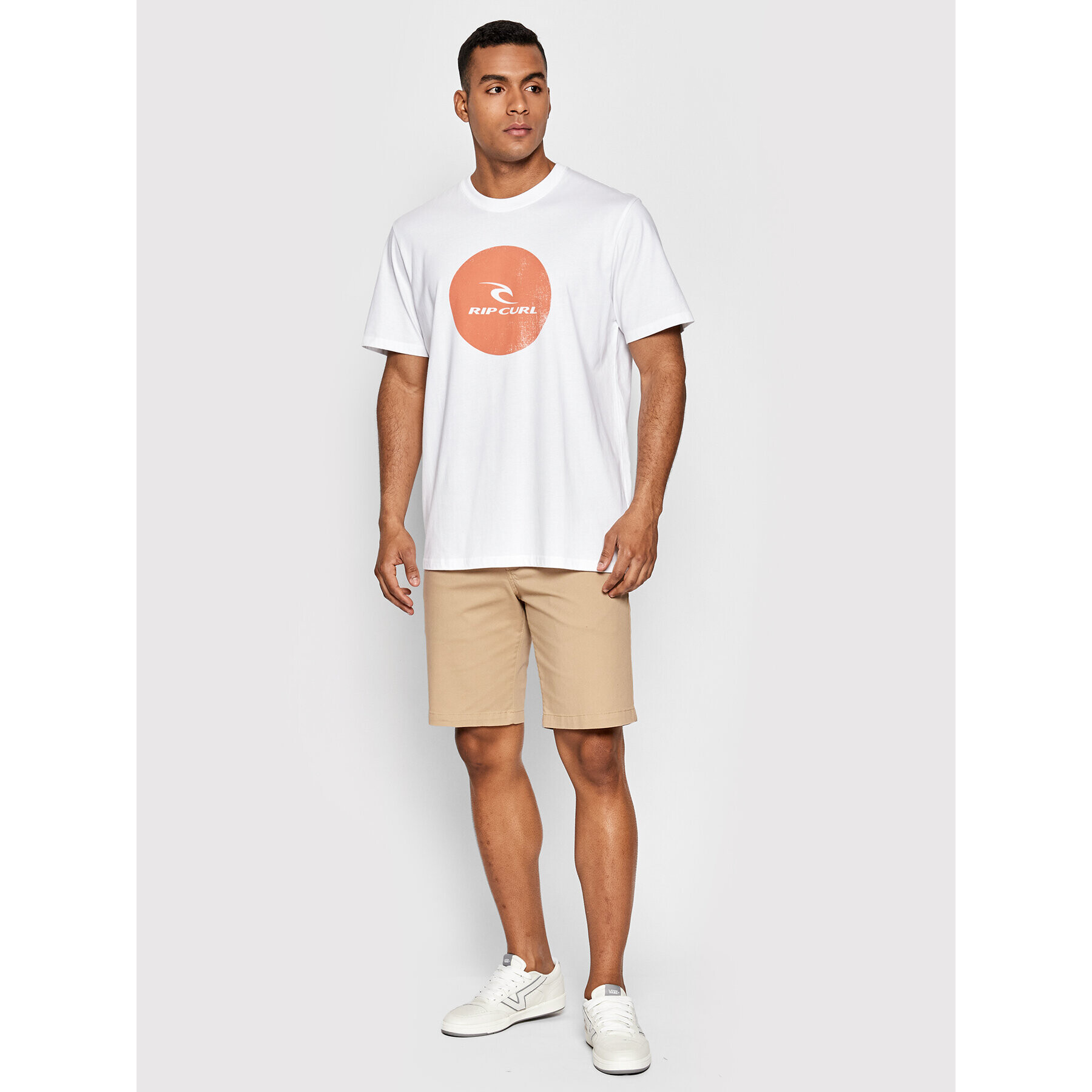 Rip Curl Tricou Corp Icon CTEXB9 Alb Regular Fit - Pled.ro