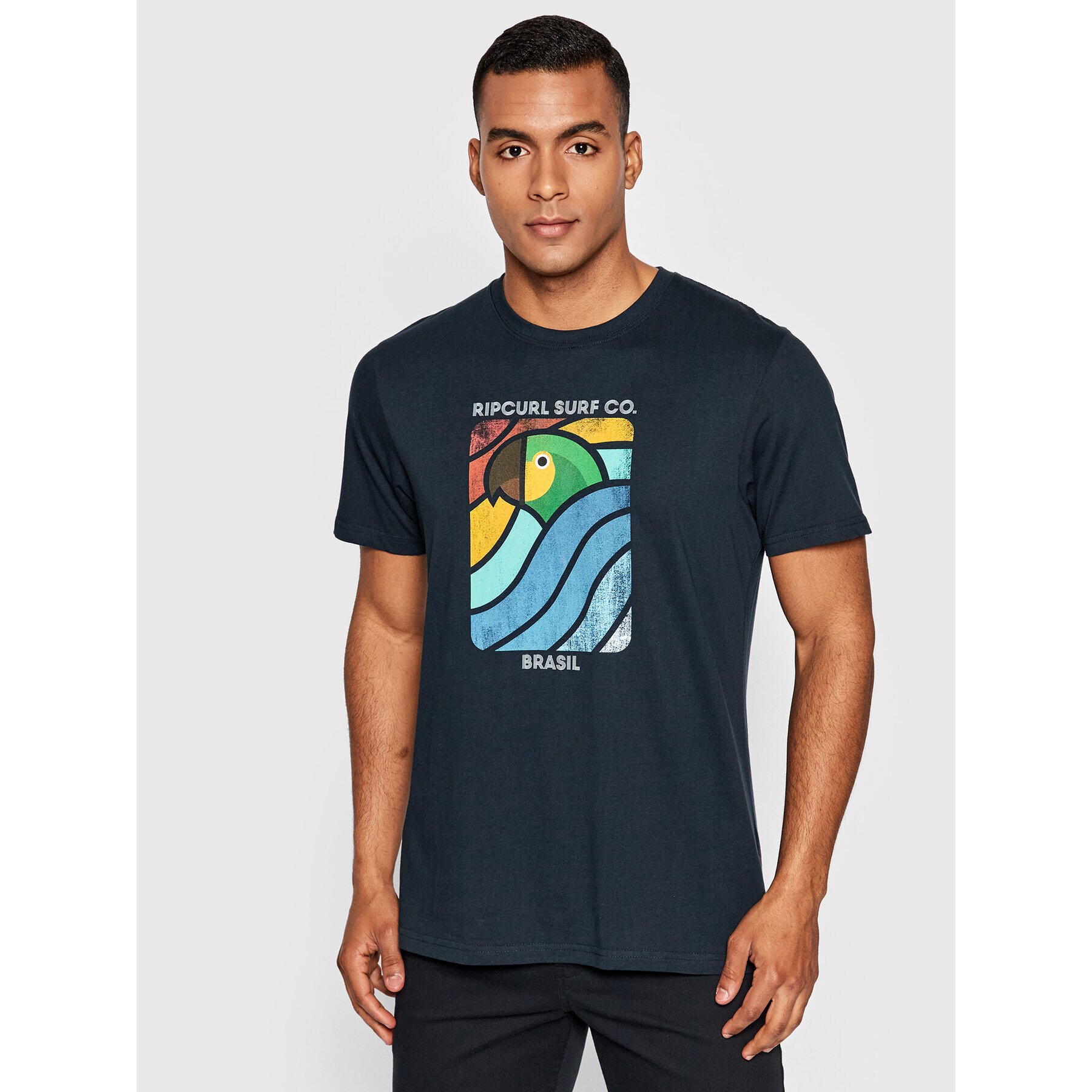 Rip Curl Tricou Desti Animals CTEUU5 Bleumarin Standard Fit - Pled.ro