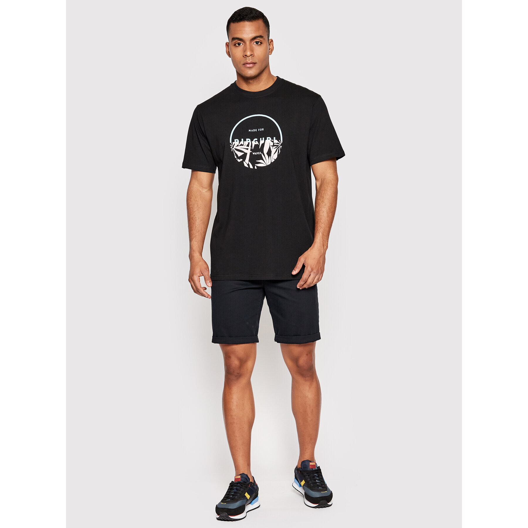 Rip Curl Tricou Fill Me Up CTEXU9 Negru Relaxed Fit - Pled.ro