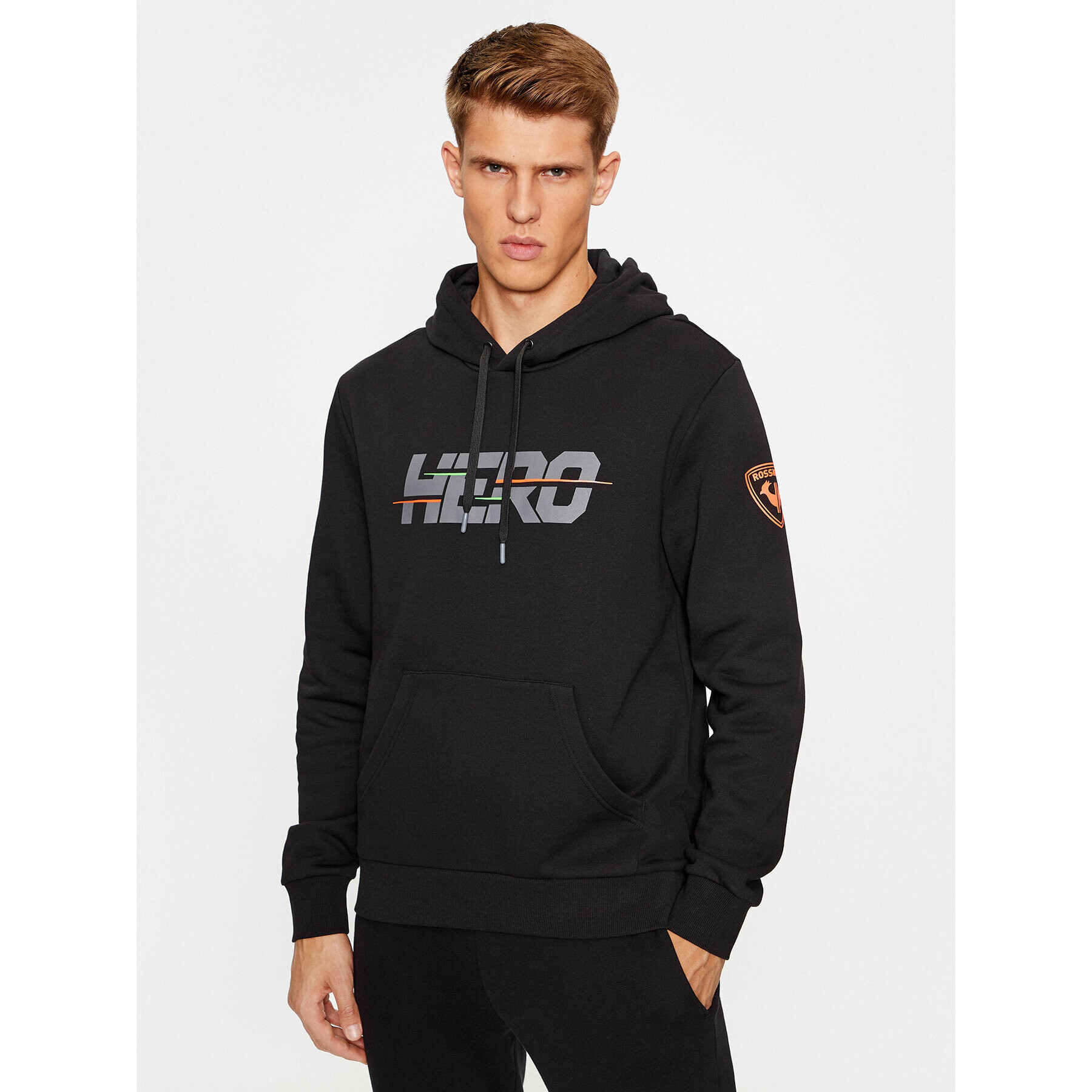 Rossignol Bluză Hero Hoodie RLMMS11 Negru Regular Fit - Pled.ro