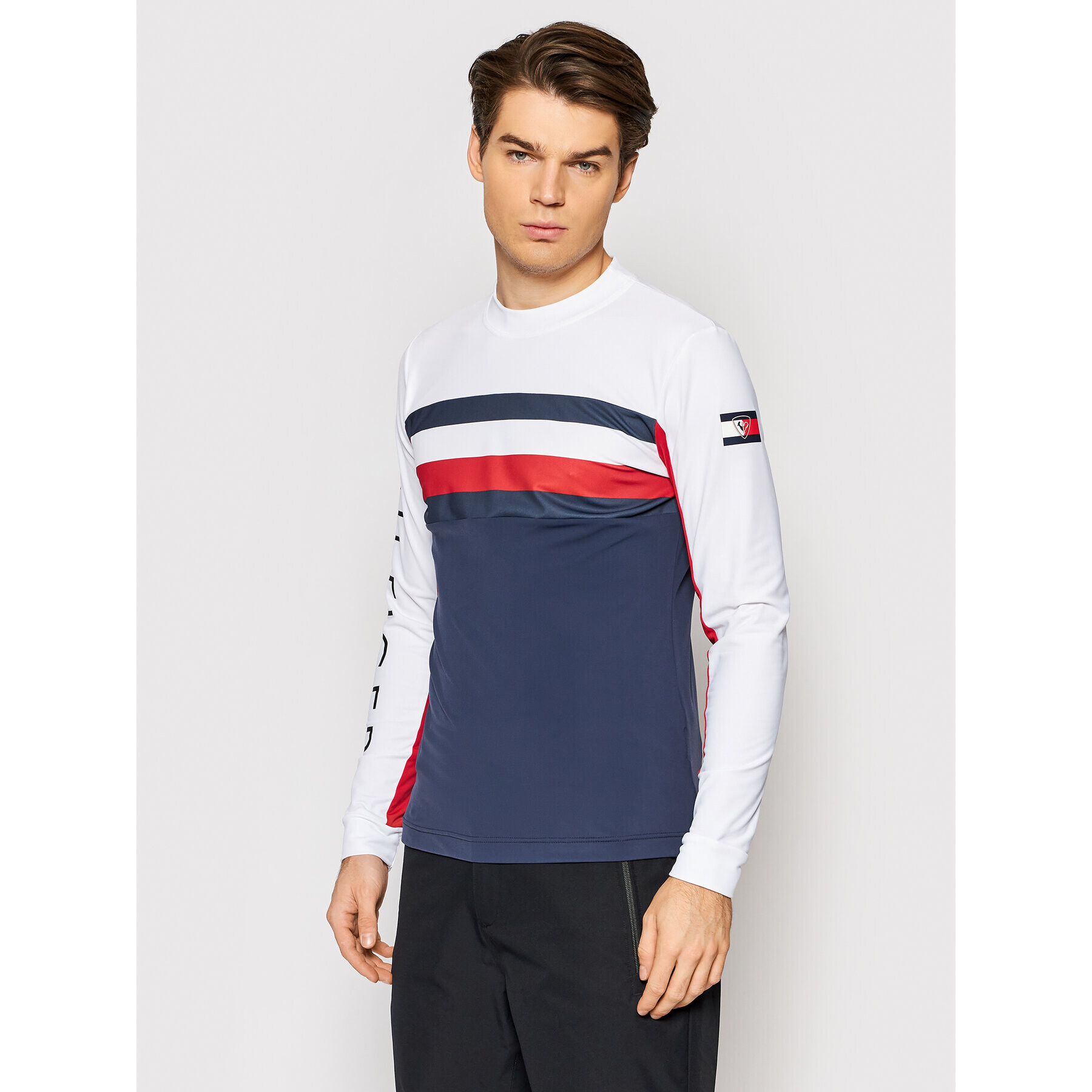 Rossignol Tricou tehnic TOMMY HILFIGER Block RLJML14 Bleumarin Classic Fit - Pled.ro