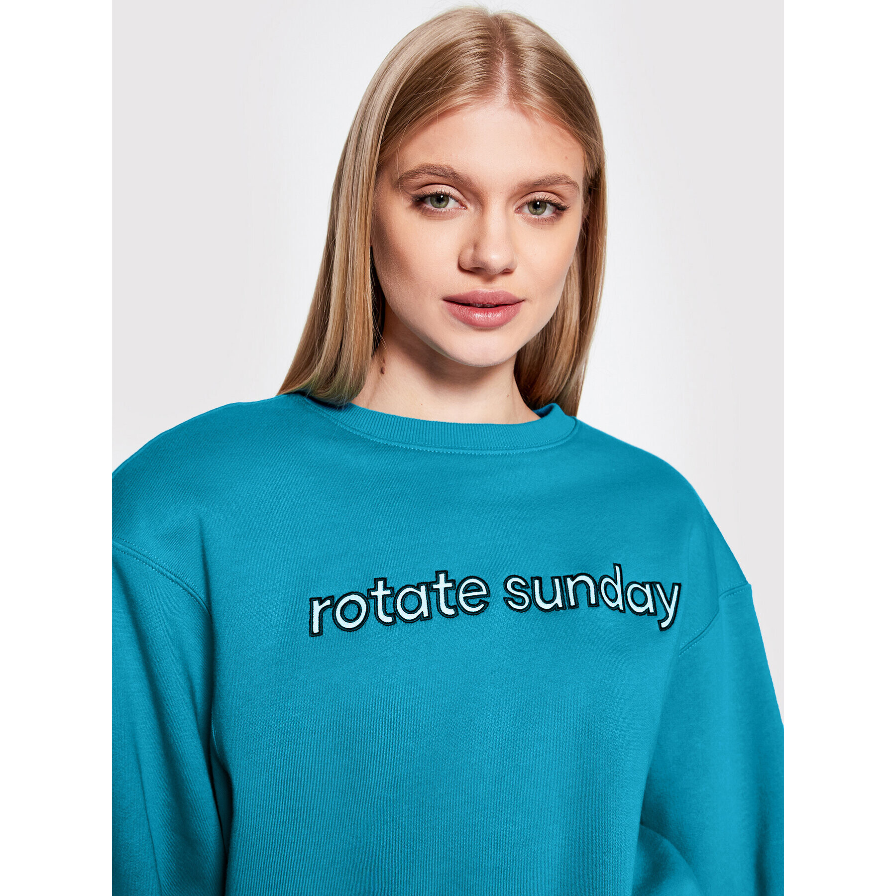 ROTATE Bluză Cece RT1295 Albastru Relaxed Fit - Pled.ro