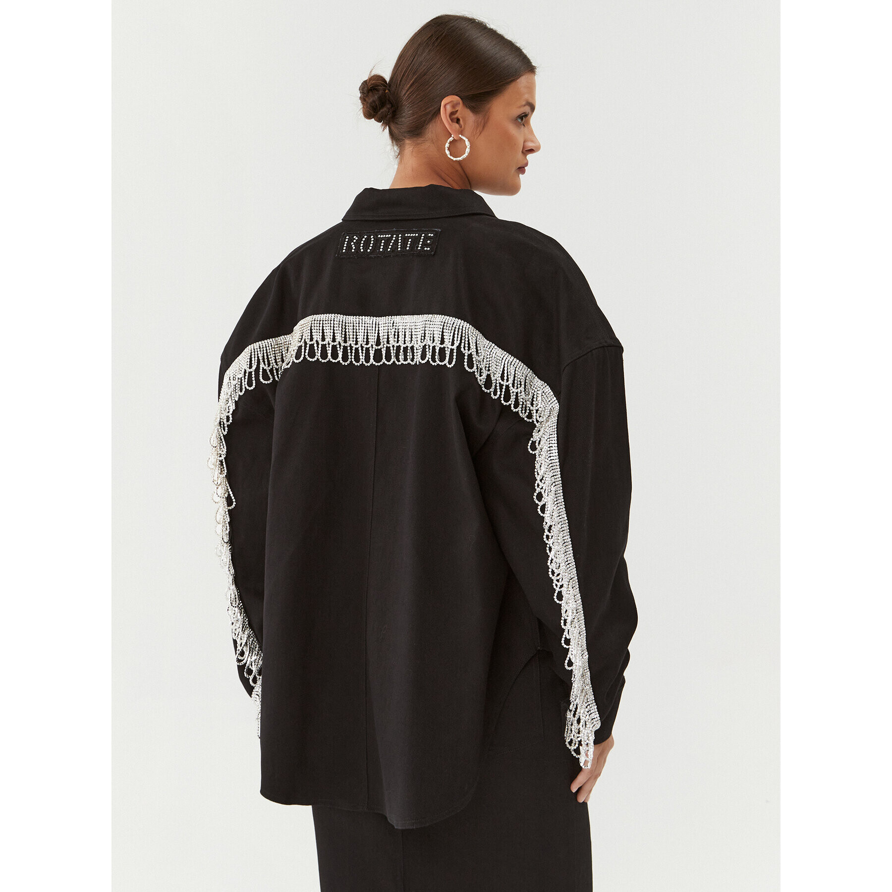 ROTATE Geacă de blugi Twill 101014100 Negru Oversize - Pled.ro