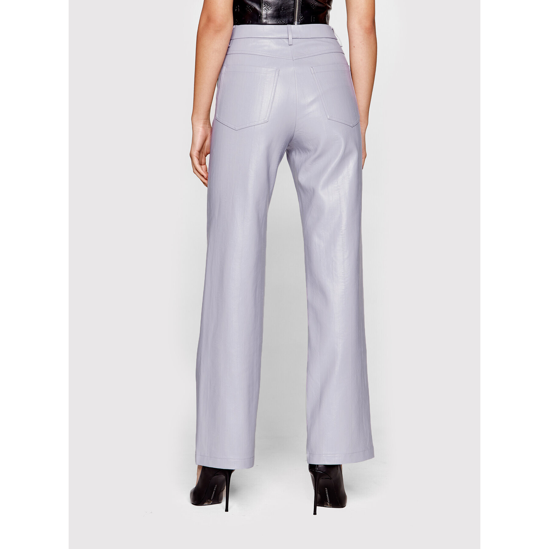 ROTATE Pantaloni din imitație de piele Rotie RT1736 Violet Regular Fit - Pled.ro