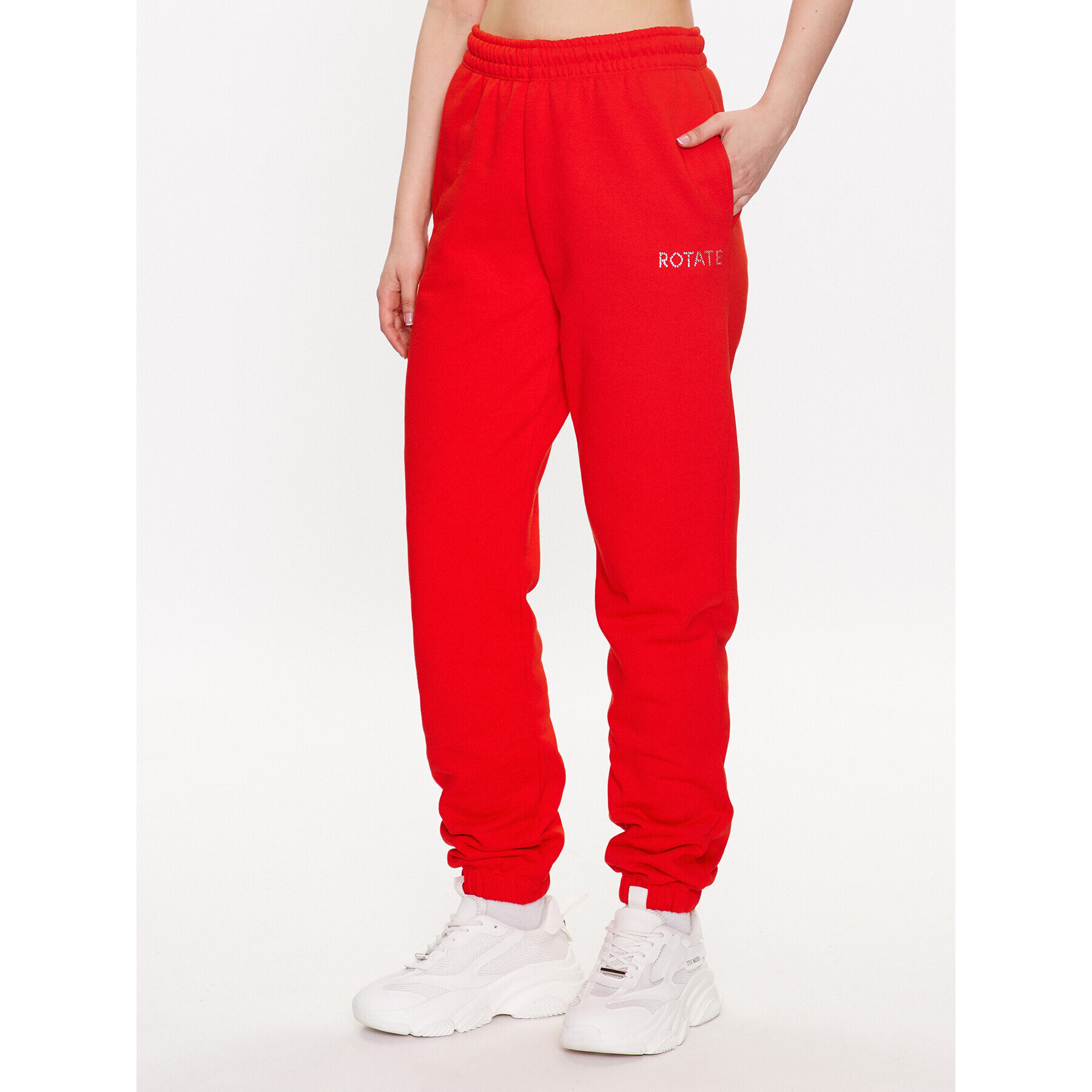 ROTATE Pantaloni trening Mimi 7001571030 Roșu Relaxed Fit - Pled.ro