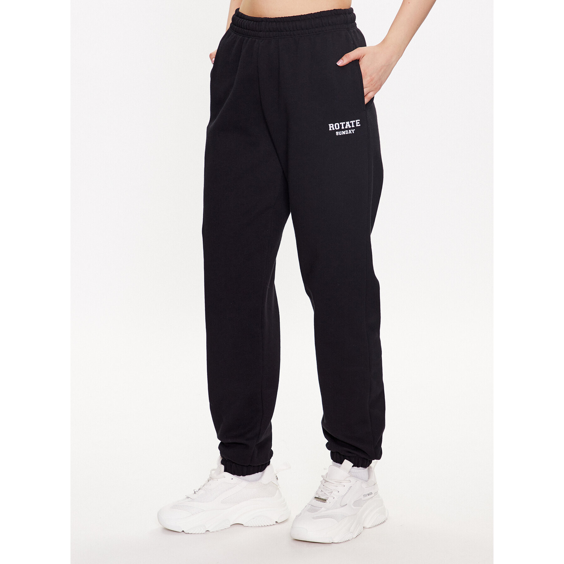 ROTATE Pantaloni trening Mimi 700291100 Negru Relaxed Fit - Pled.ro