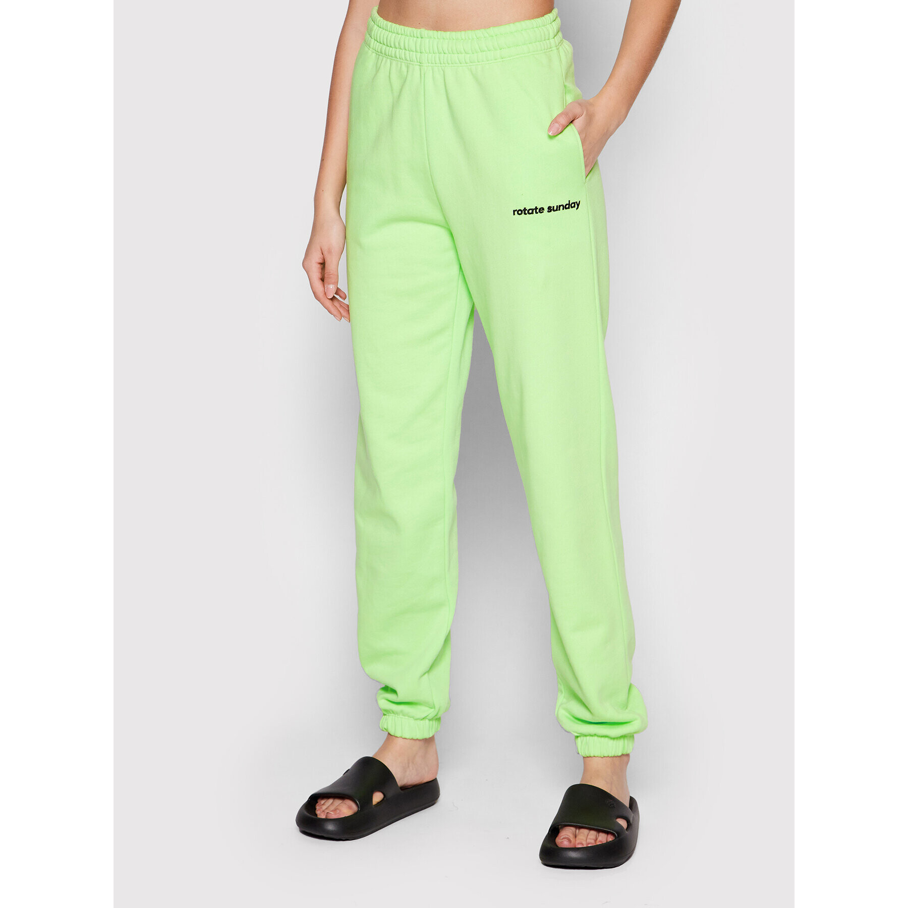 ROTATE Pantaloni trening Mimi RT1306 Verde Loose Fit - Pled.ro