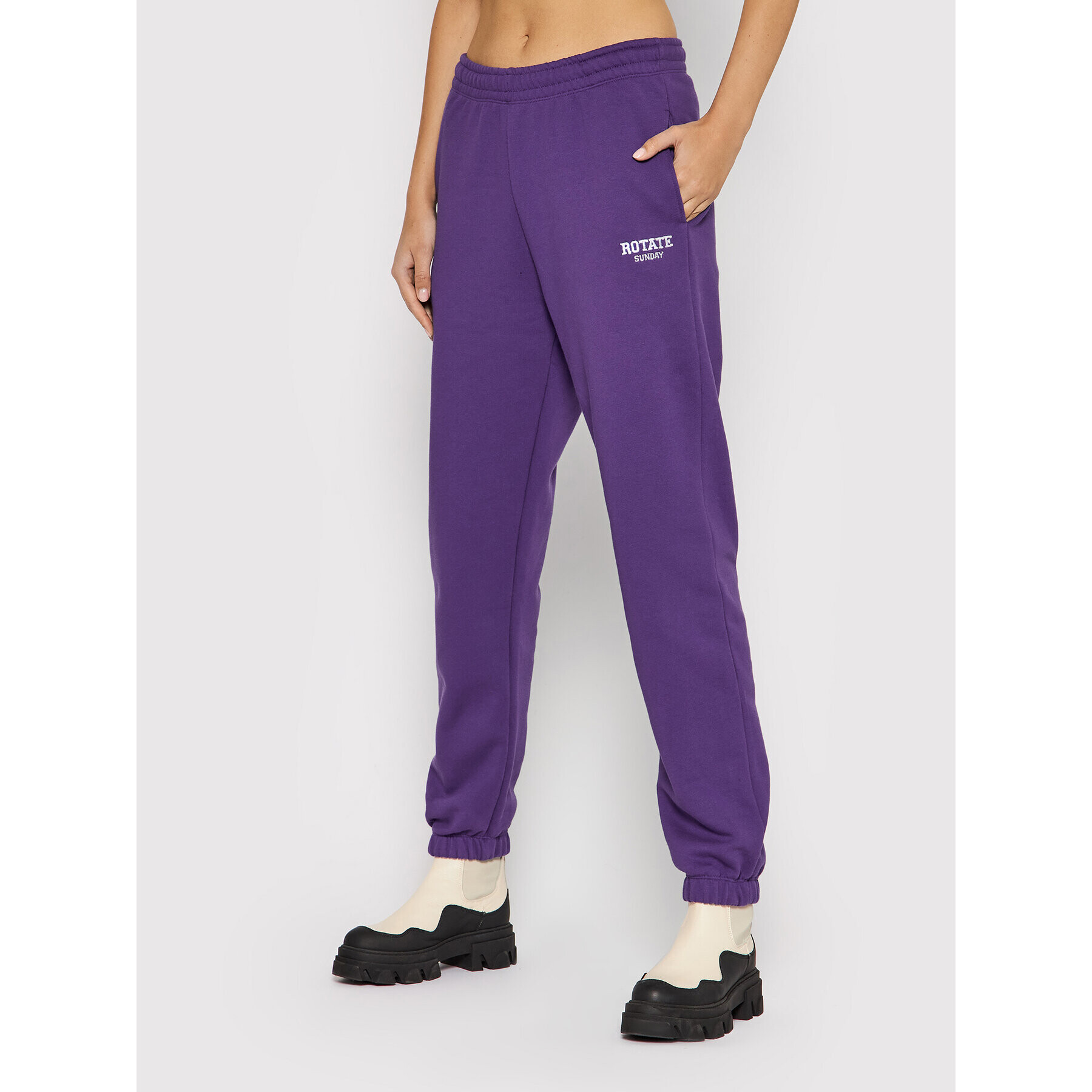 ROTATE Pantaloni trening Mimi RT765 Violet Relaxed Fit - Pled.ro