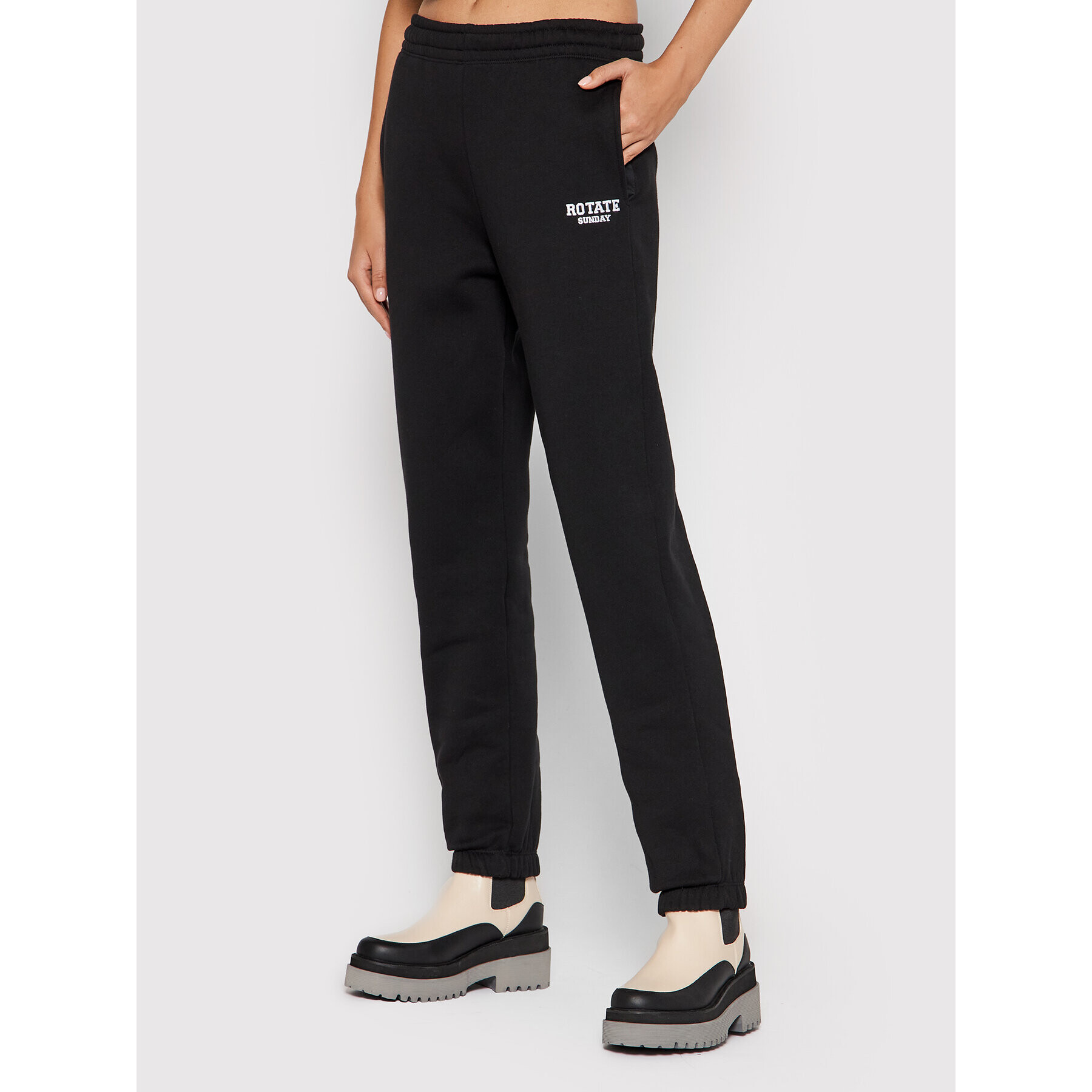 ROTATE Pantaloni trening Mimi RT766 Negru Oversize - Pled.ro