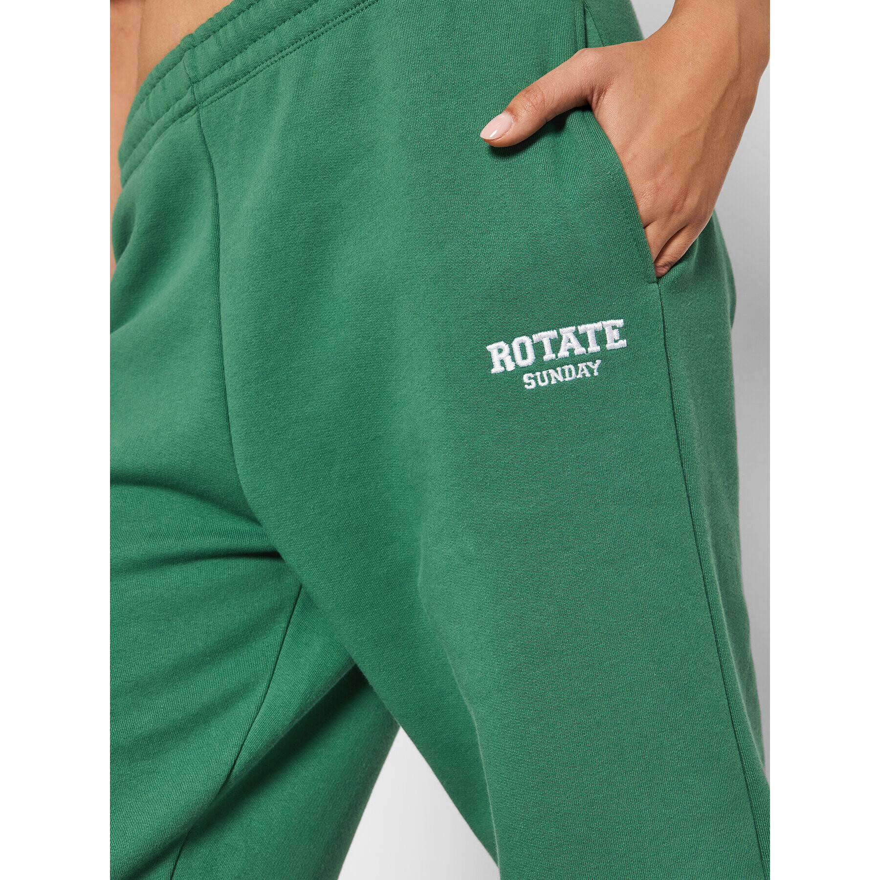 ROTATE Pantaloni trening Mimi RT768 Verde Relaxed Fit - Pled.ro