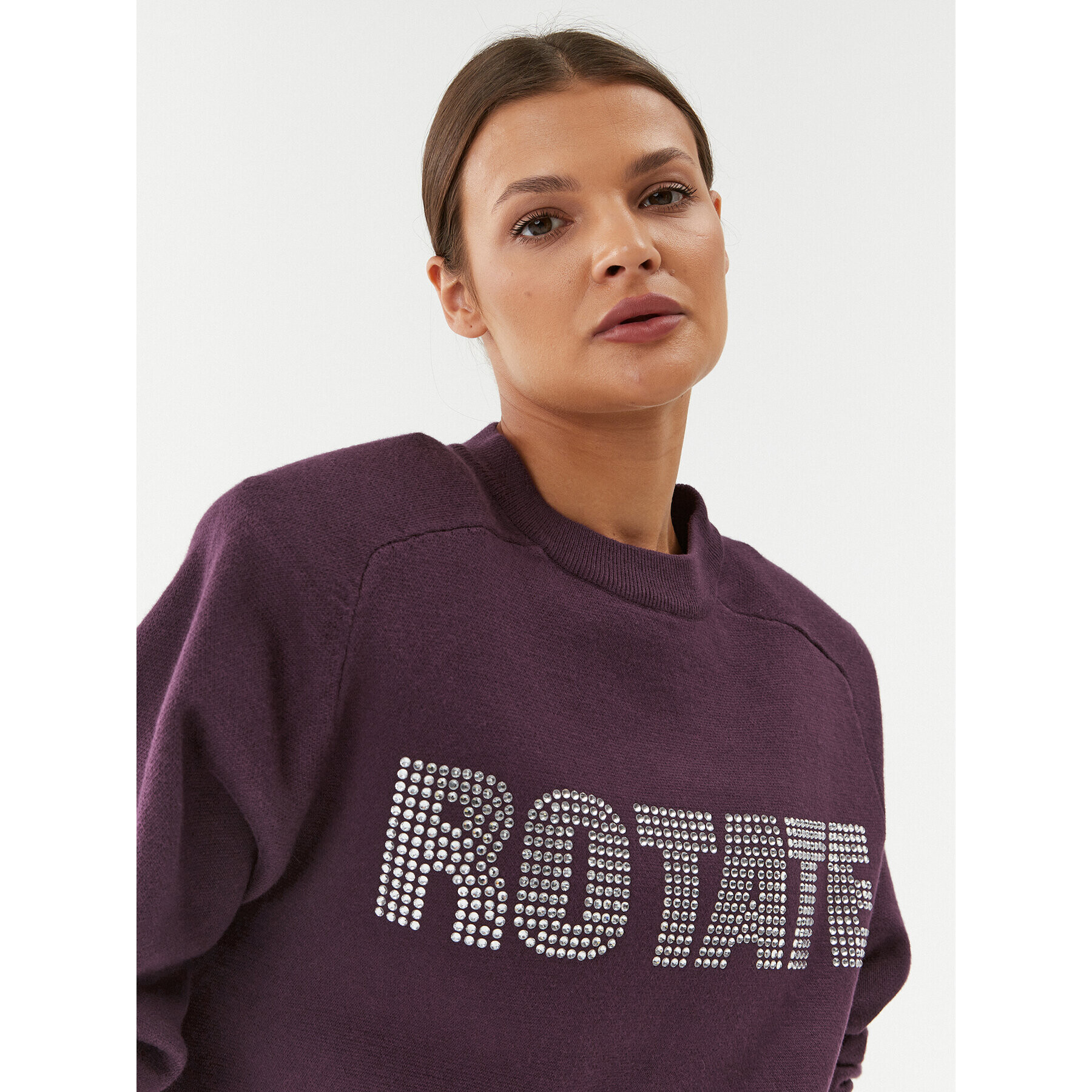 ROTATE Pulover Firm 1111522816 Violet Relaxed Fit - Pled.ro