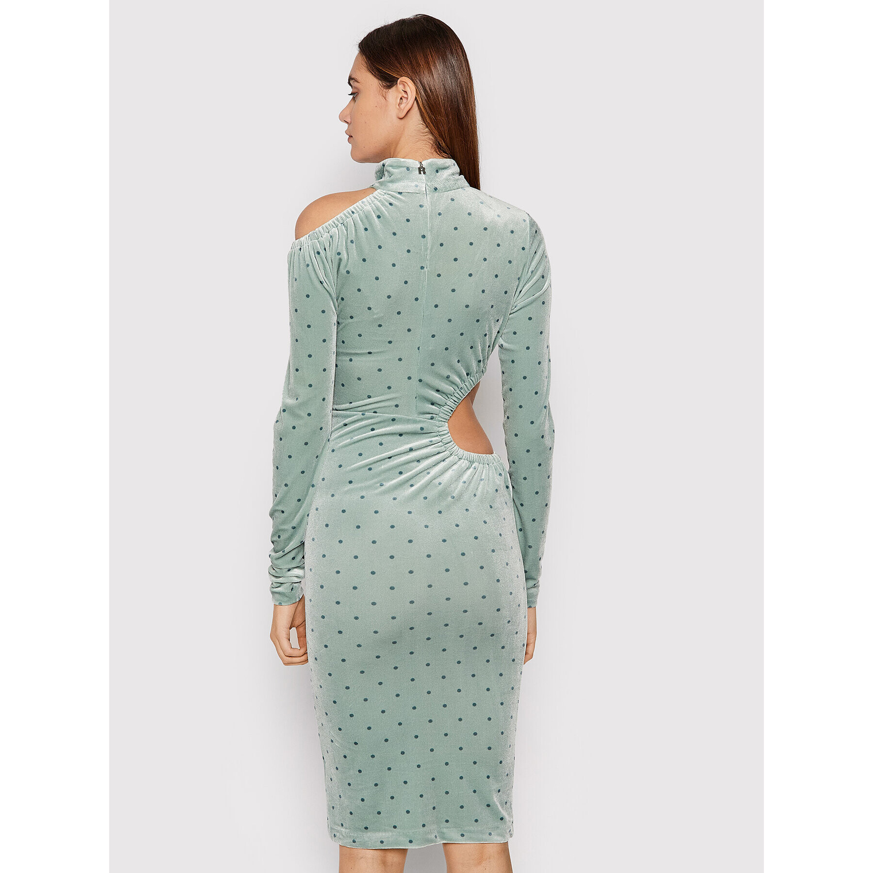 ROTATE Rochie cocktail Alice RT802 Verde Fitted Fit - Pled.ro