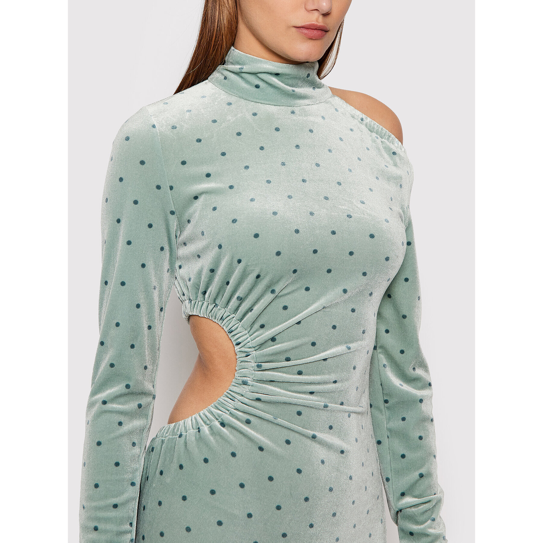 ROTATE Rochie cocktail Alice RT802 Verde Fitted Fit - Pled.ro