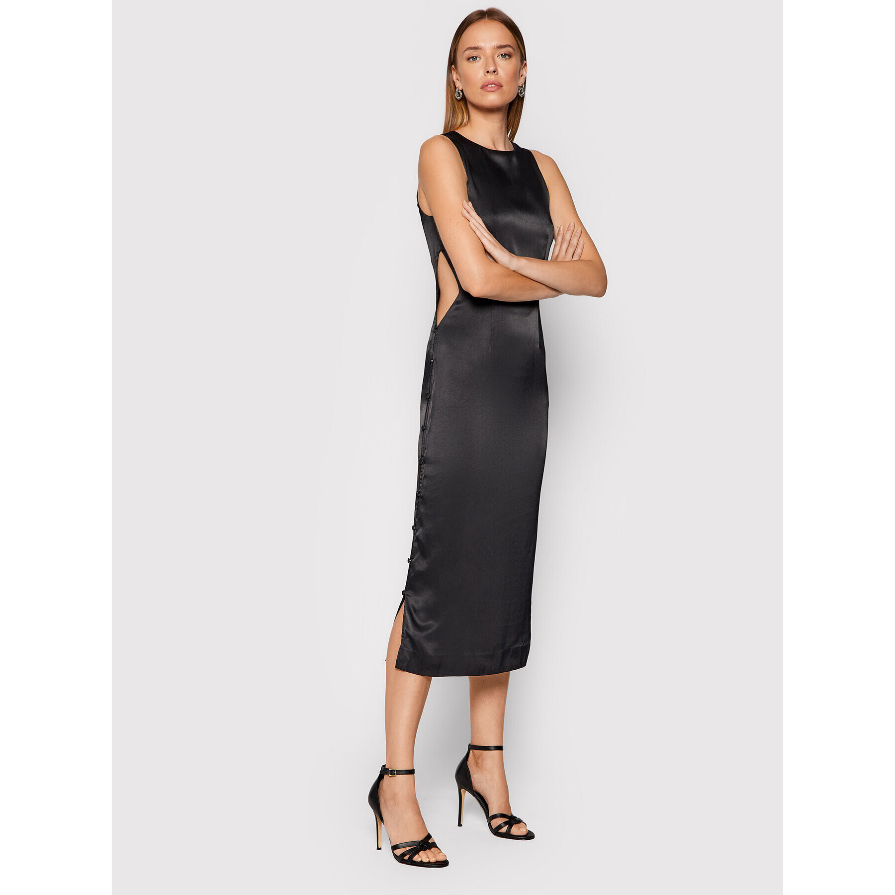 ROTATE Rochie cocktail Dulcie RT333 Negru Slim Fit - Pled.ro