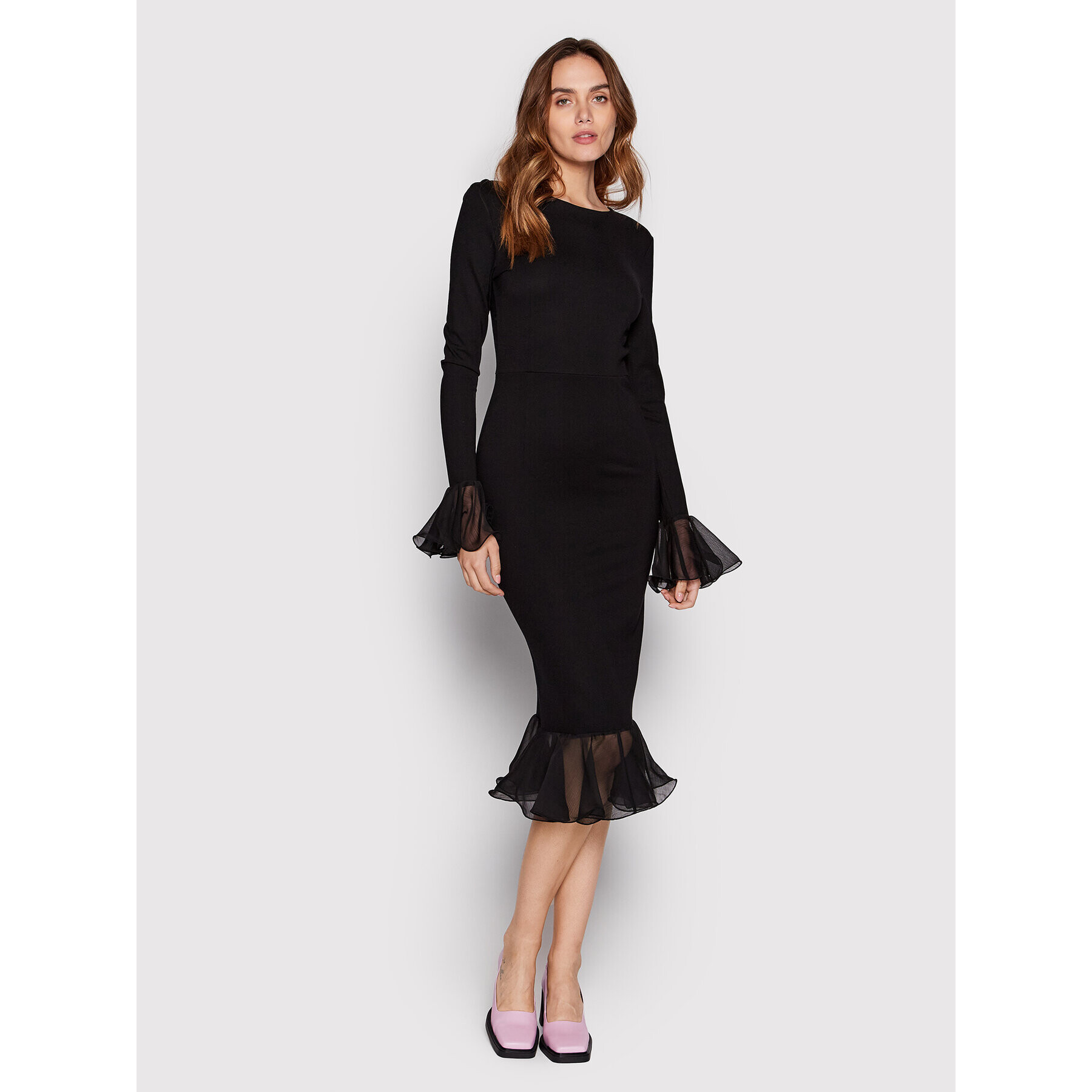 ROTATE Rochie cocktail Irena RT1110 Negru Fitted Fit - Pled.ro