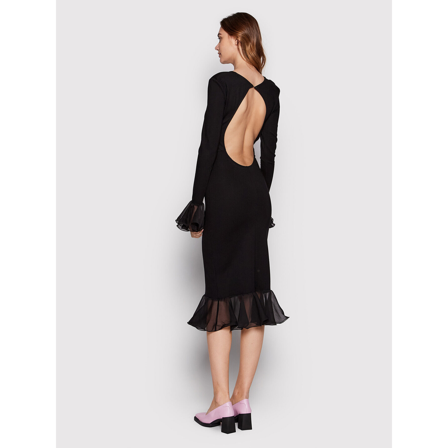 ROTATE Rochie cocktail Irena RT1110 Negru Fitted Fit - Pled.ro