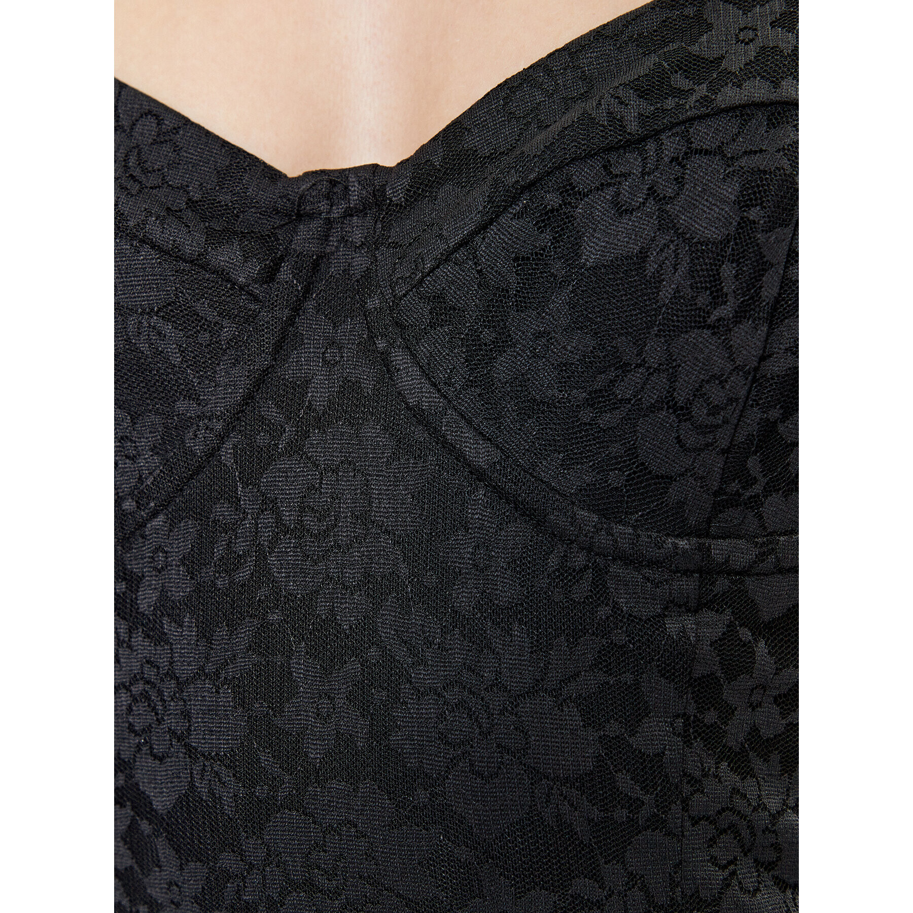 ROTATE Rochie cocktail Lace 111030100 Negru Slim Fit - Pled.ro